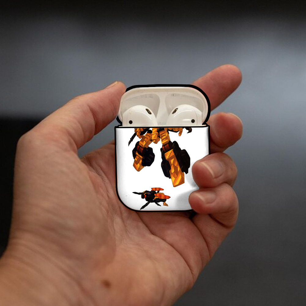  AirPods 第2世代保護ケース ハードシェル ブラック 耐衝撃・防指紋・カラビナ付き