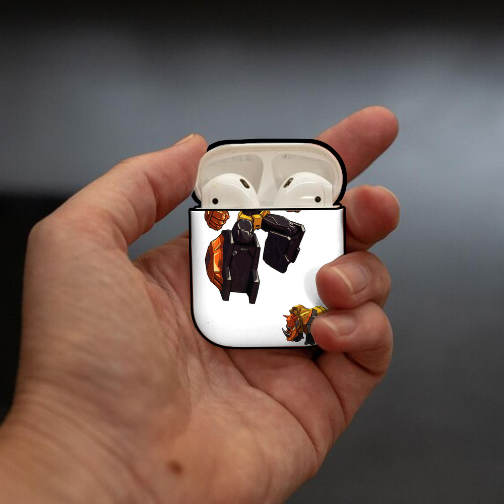  AirPods 第2世代保護ケース ハードシェル ブラック 耐衝撃・防指紋・カラビナ付き