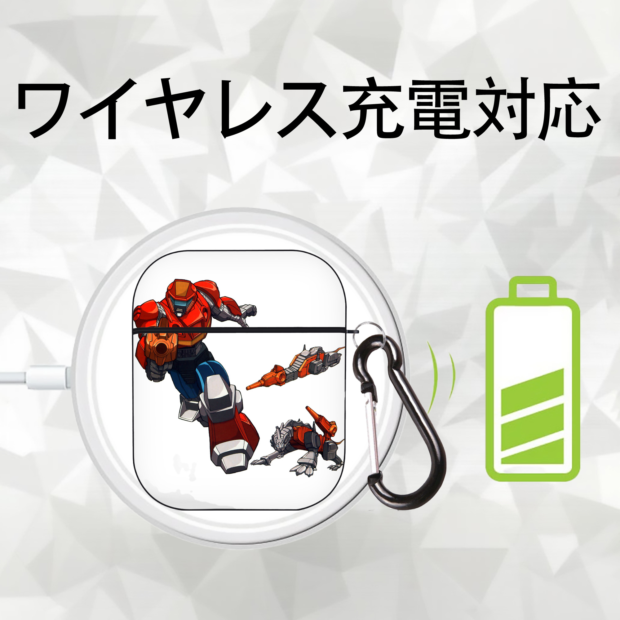  AirPods 第2世代保護ケース ハードシェル ブラック 耐衝撃・防指紋・カラビナ付き
