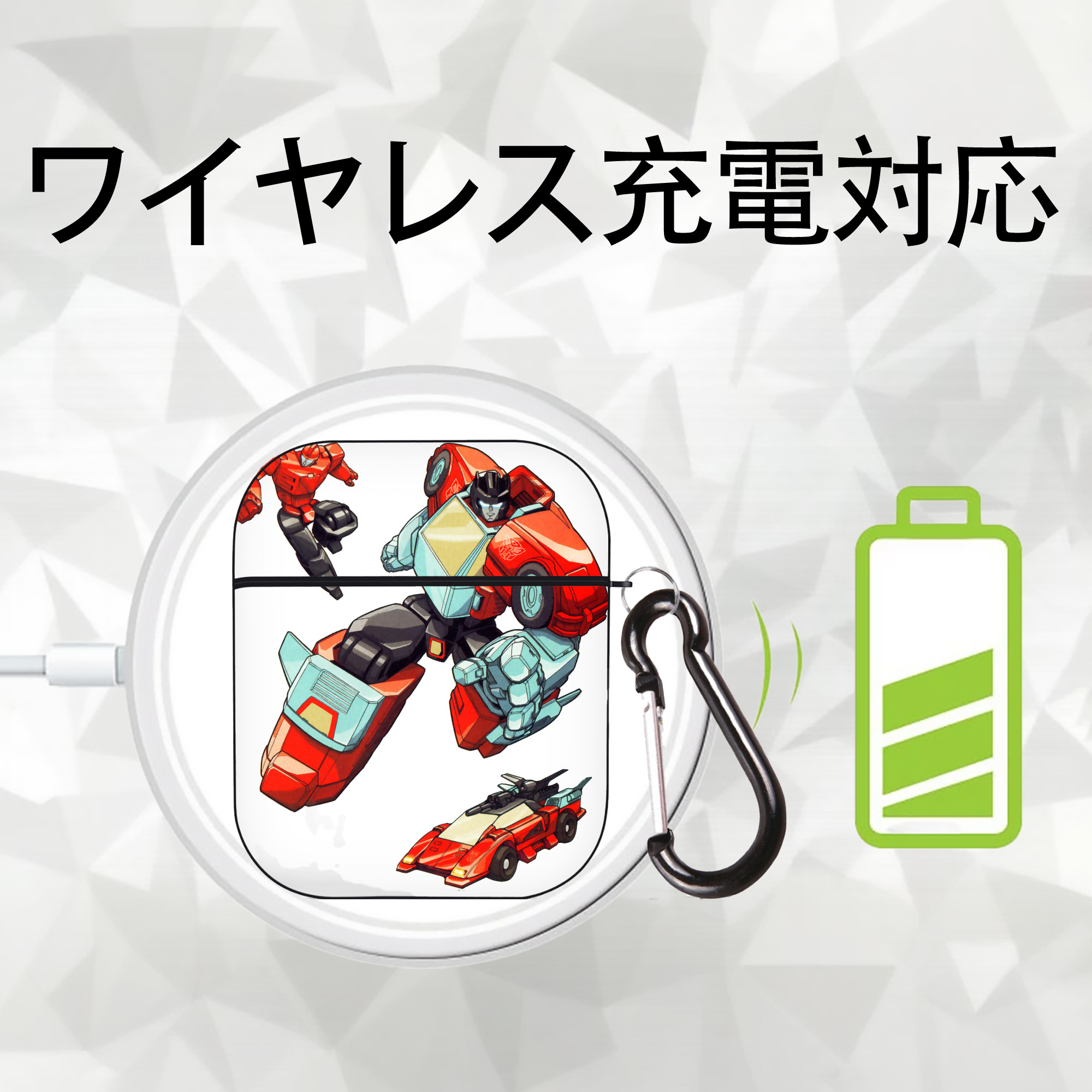  AirPods 第2世代保護ケース ハードシェル ブラック 耐衝撃・防指紋・カラビナ付き