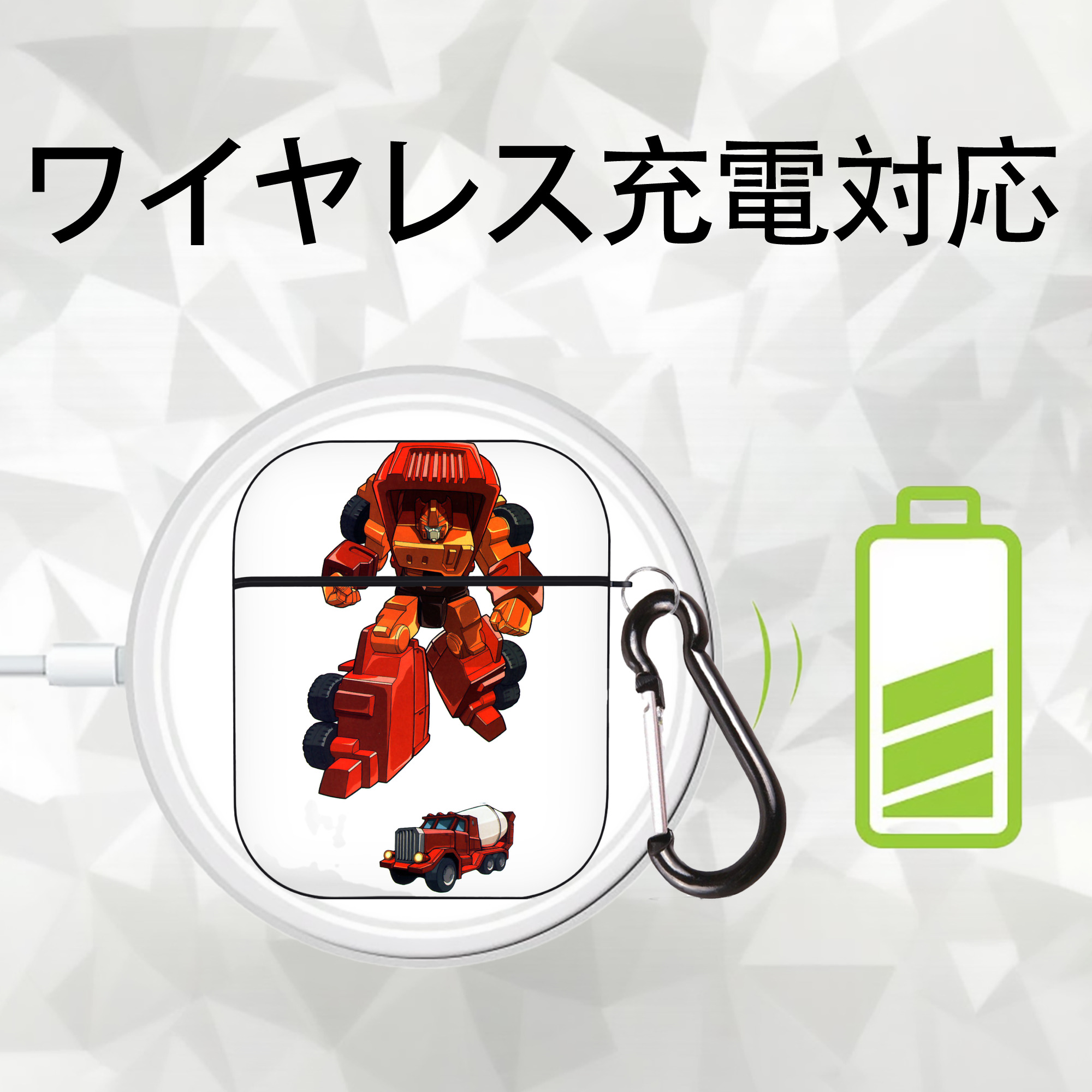  AirPods 第2世代保護ケース ハードシェル ブラック 耐衝撃・防指紋・カラビナ付き