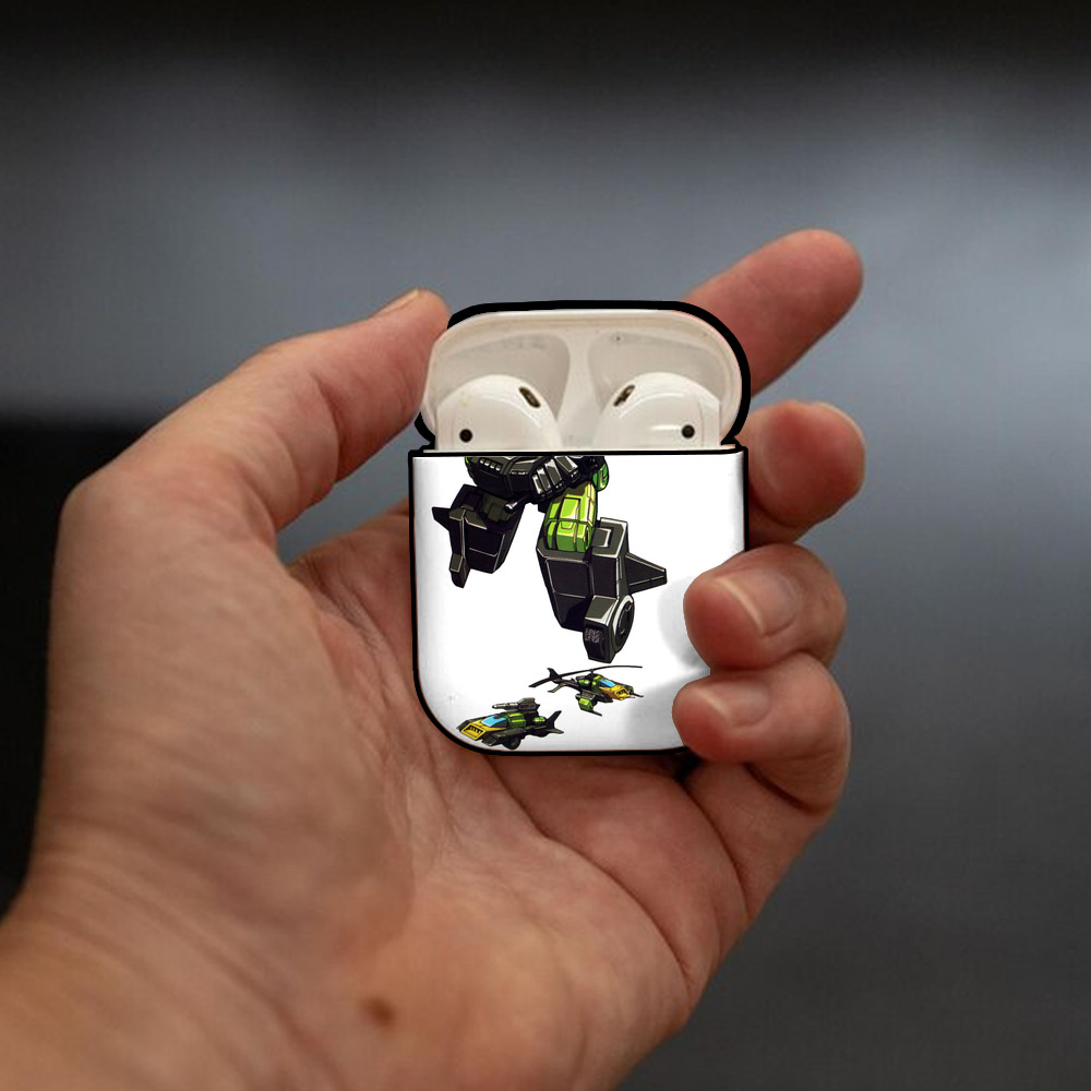  AirPods 第2世代保護ケース ハードシェル ブラック 耐衝撃・防指紋・カラビナ付き