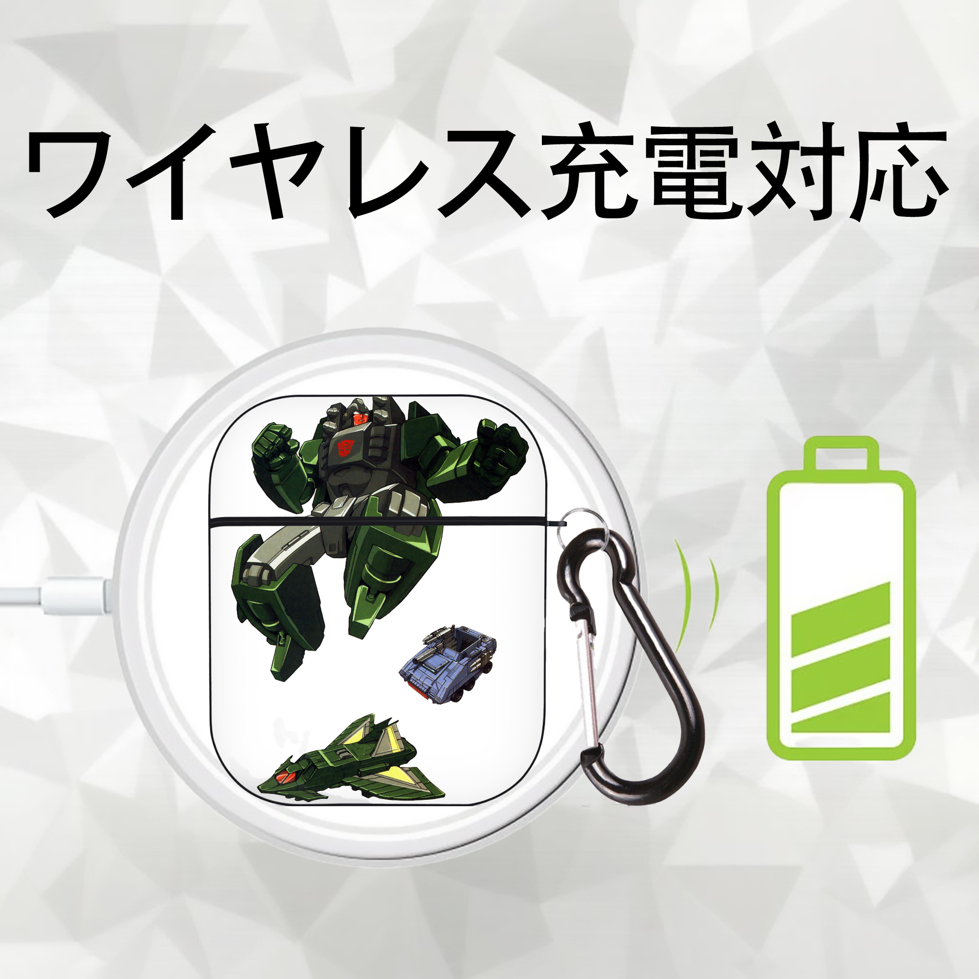  AirPods 第2世代保護ケース ハードシェル ブラック 耐衝撃・防指紋・カラビナ付き