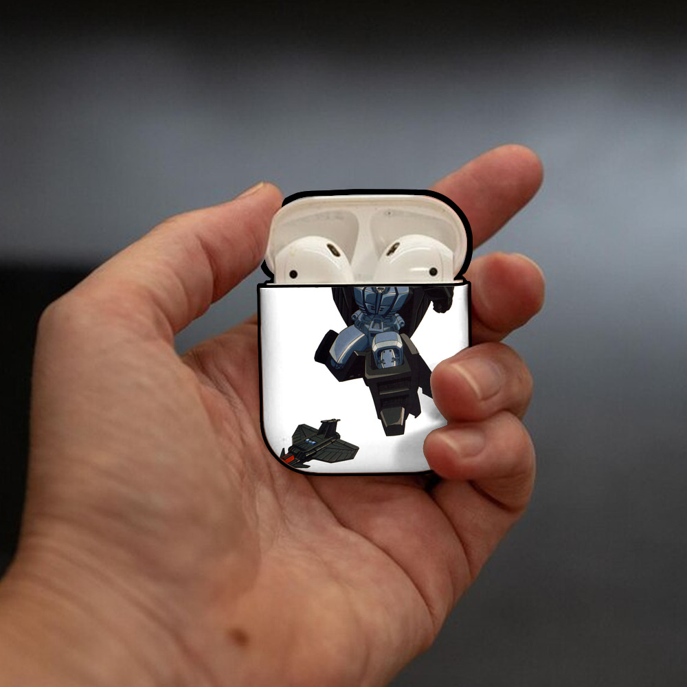  AirPods 第2世代保護ケース ハードシェル ブラック 耐衝撃・防指紋・カラビナ付き