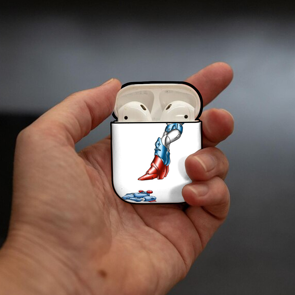  AirPods 第2世代保護ケース ハードシェル ブラック 耐衝撃・防指紋・カラビナ付き