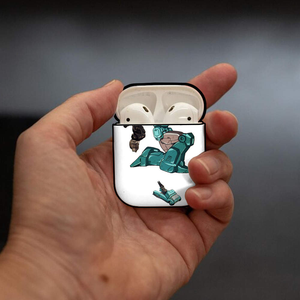  AirPods 第2世代保護ケース ハードシェル ブラック 耐衝撃・防指紋・カラビナ付き