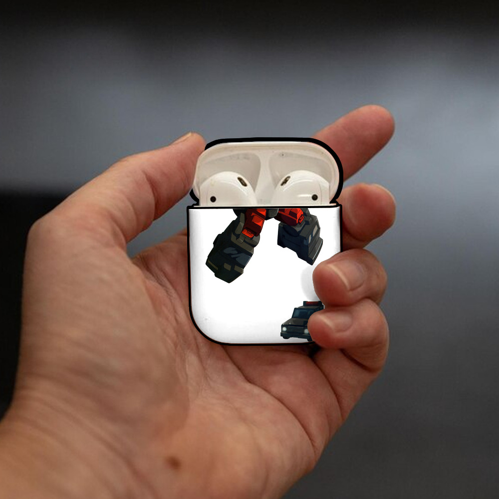  AirPods 第2世代保護ケース ハードシェル ブラック 耐衝撃・防指紋・カラビナ付き