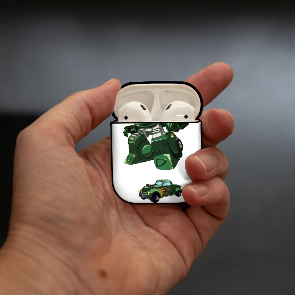  AirPods 第2世代保護ケース ハードシェル ブラック 耐衝撃・防指紋・カラビナ付き