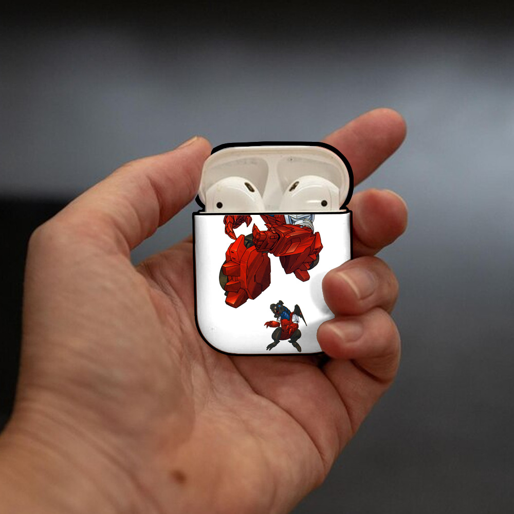  AirPods 第2世代保護ケース ハードシェル ブラック 耐衝撃・防指紋・カラビナ付き