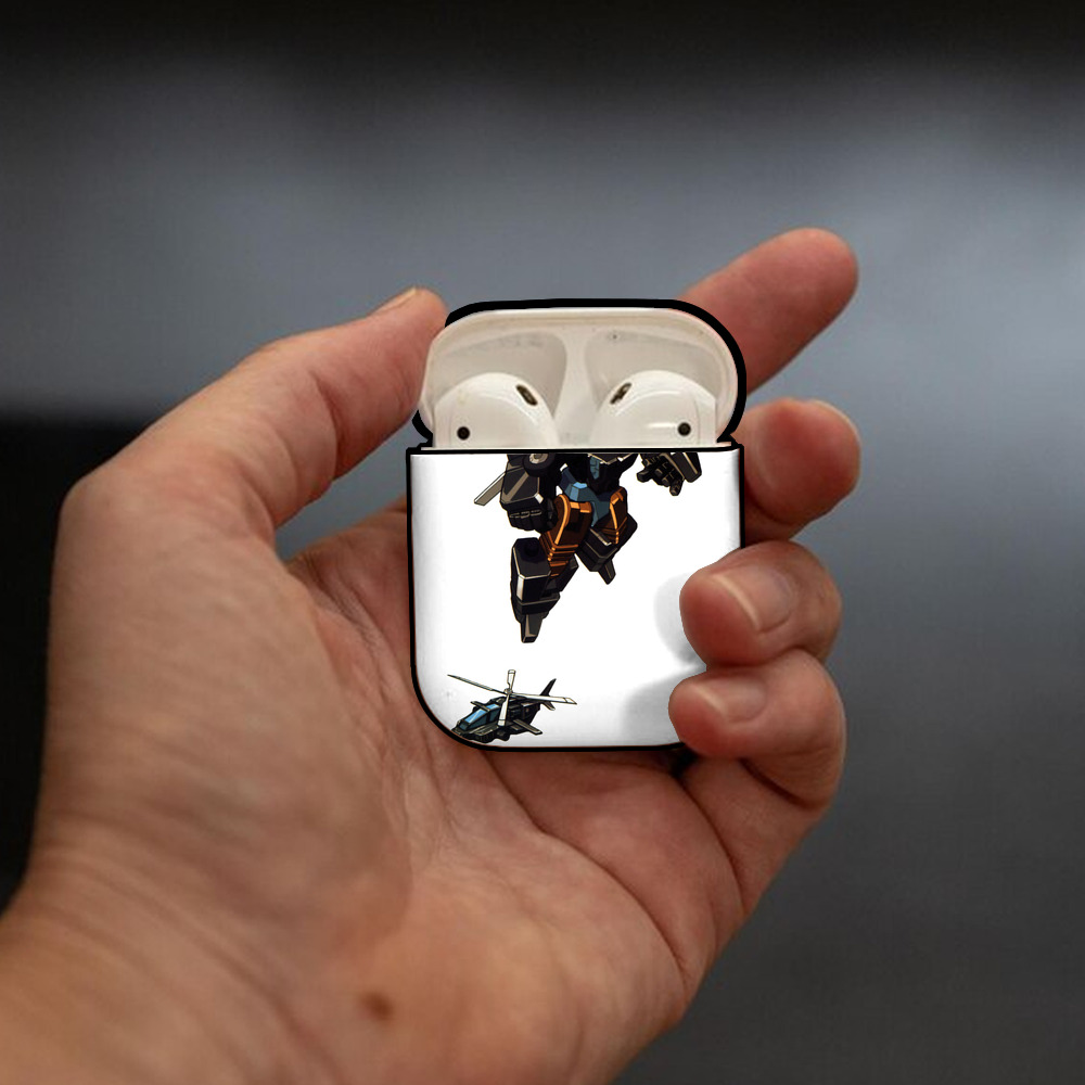  AirPods 第2世代保護ケース ハードシェル ブラック 耐衝撃・防指紋・カラビナ付き