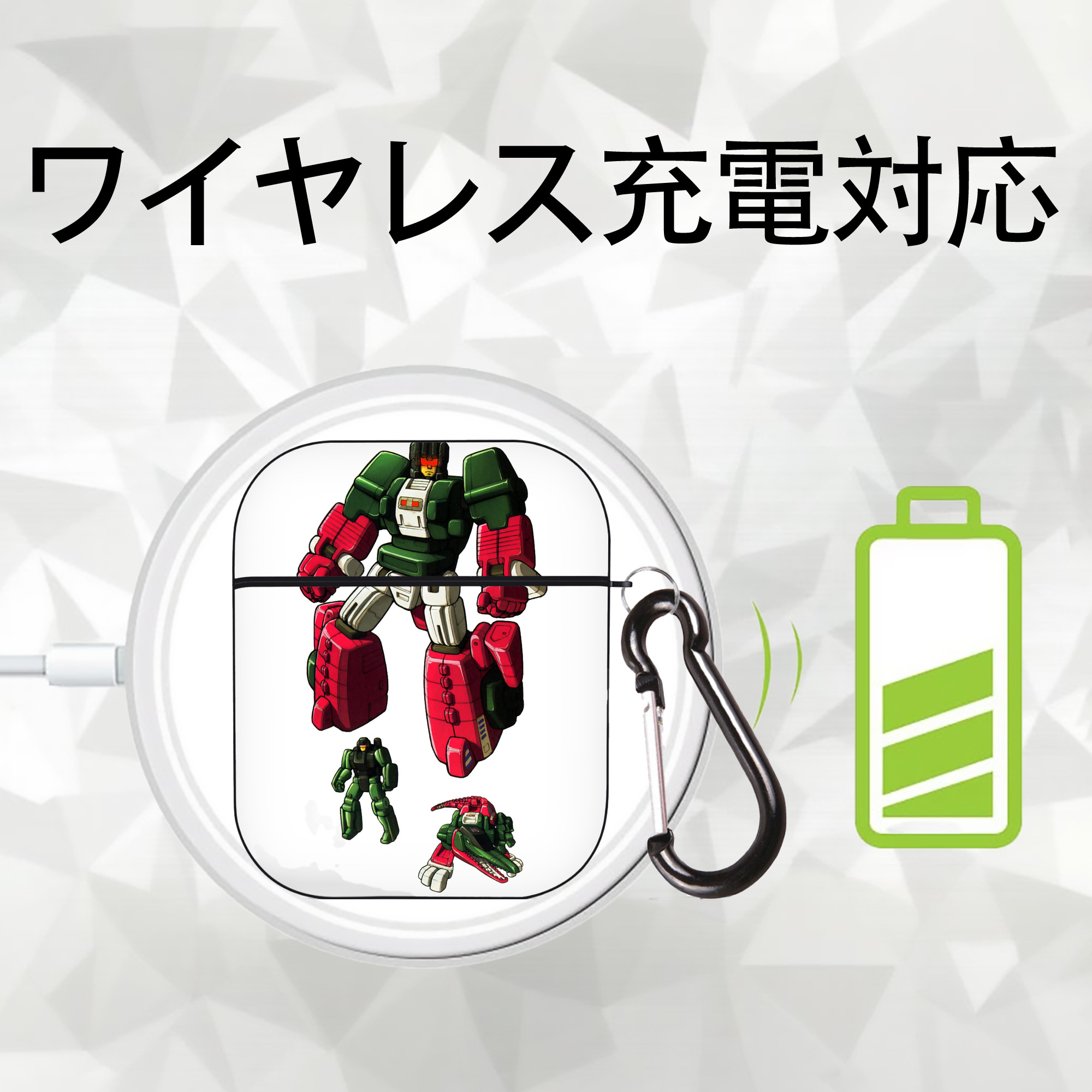  AirPods 第2世代保護ケース ハードシェル ブラック 耐衝撃・防指紋・カラビナ付き