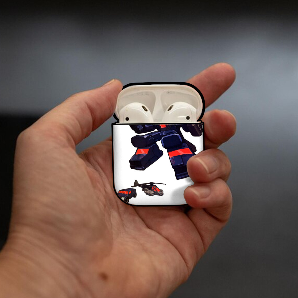  AirPods 第2世代保護ケース ハードシェル ブラック 耐衝撃・防指紋・カラビナ付き