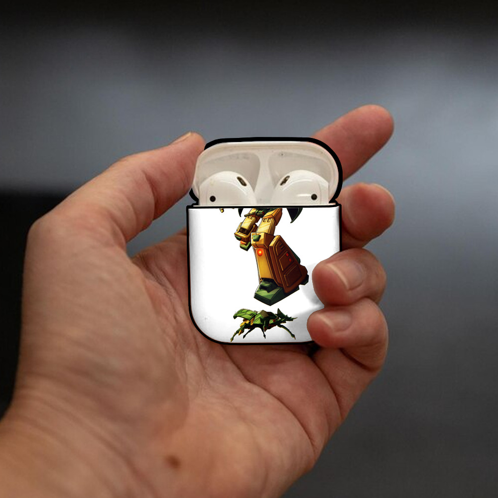  AirPods 第2世代保護ケース ハードシェル ブラック 耐衝撃・防指紋・カラビナ付き