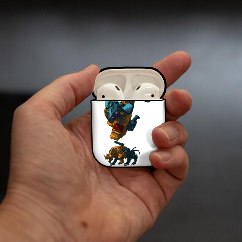  AirPods 第2世代保護ケース ハードシェル ブラック 耐衝撃・防指紋・カラビナ付き