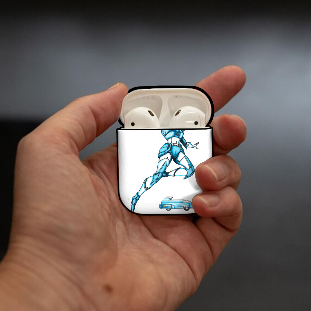  AirPods 第2世代保護ケース ハードシェル ブラック 耐衝撃・防指紋・カラビナ付き