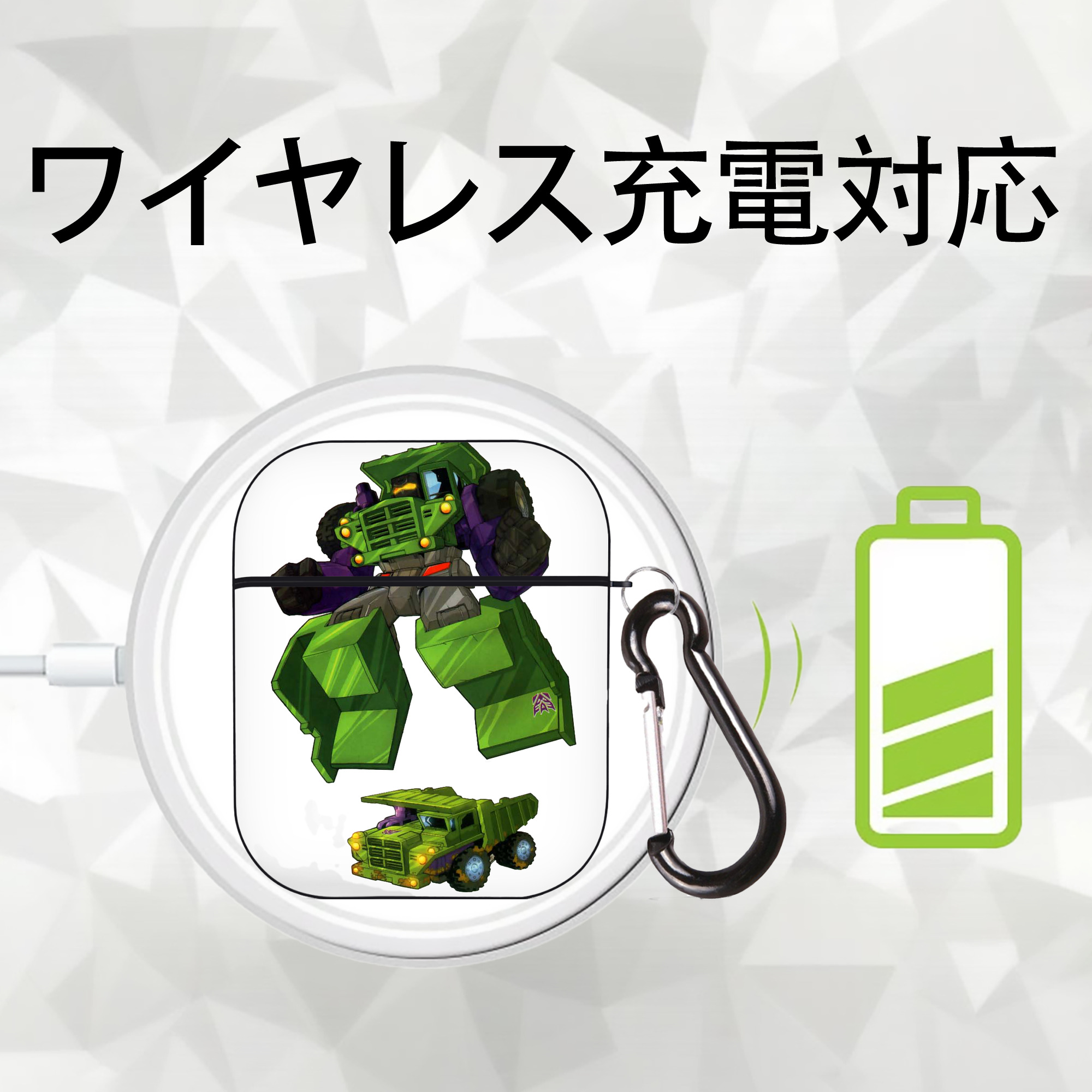 AirPods 第2世代保護ケース ハードシェル ブラック 耐衝撃・防指紋・カラビナ付き