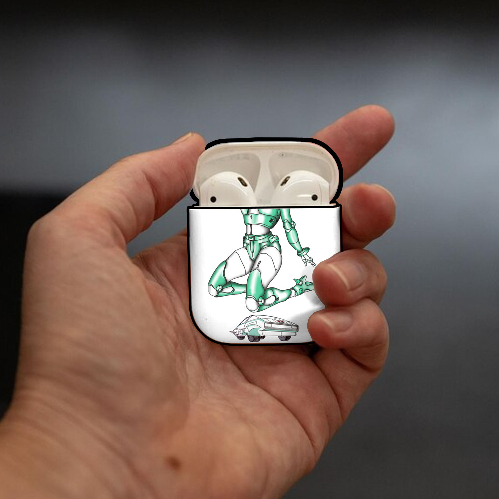  AirPods 第2世代保護ケース ハードシェル ブラック 耐衝撃・防指紋・カラビナ付き