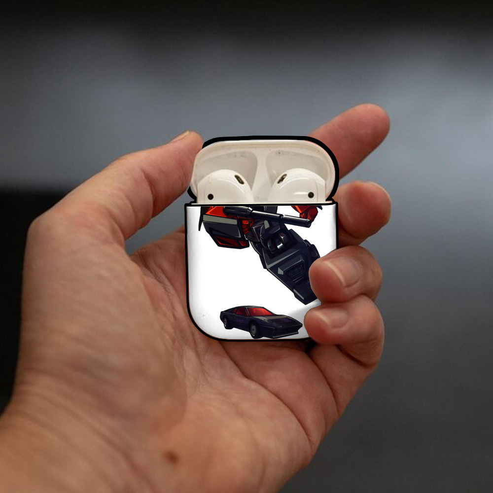  AirPods 第2世代保護ケース ハードシェル ブラック 耐衝撃・防指紋・カラビナ付き