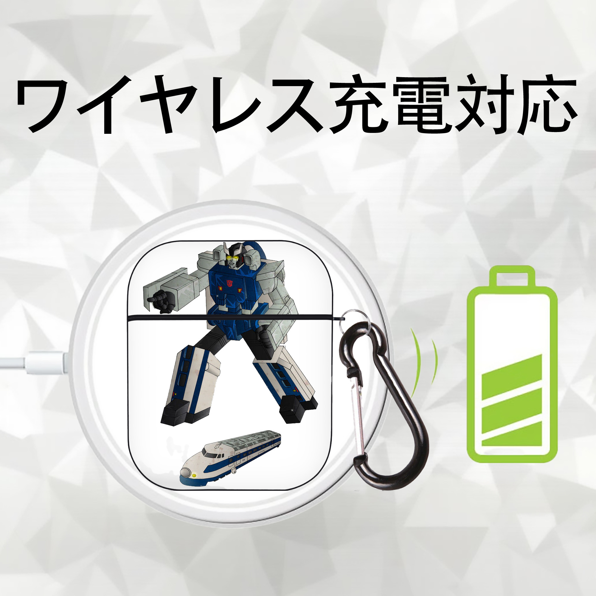  AirPods 第2世代保護ケース ハードシェル ブラック 耐衝撃・防指紋・カラビナ付き