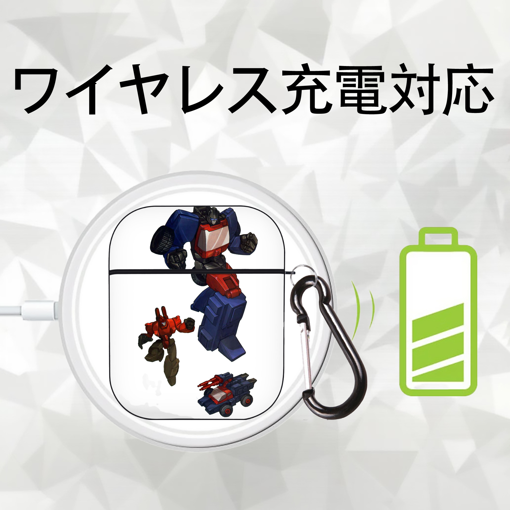  AirPods 第2世代保護ケース ハードシェル ブラック 耐衝撃・防指紋・カラビナ付き
