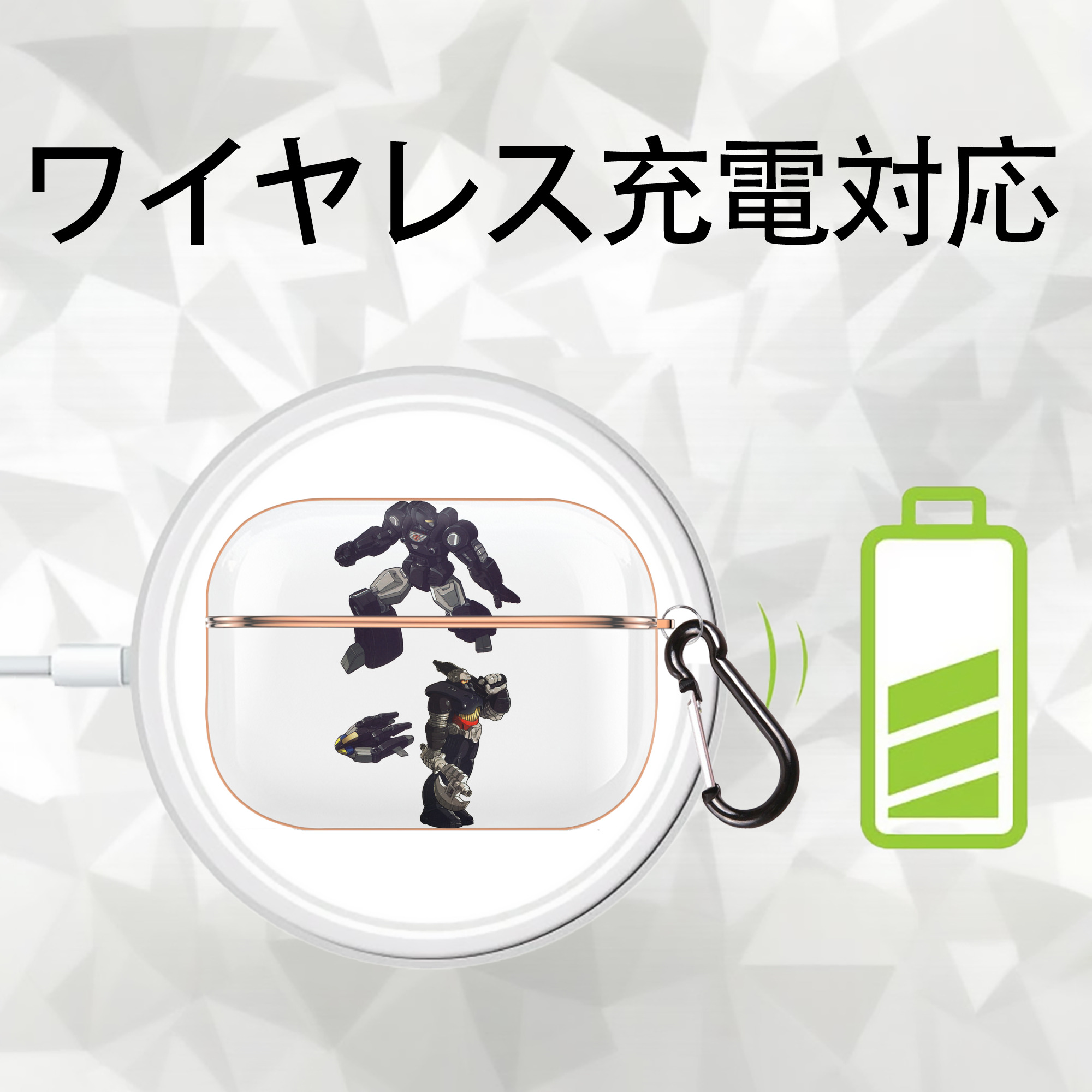  【AirPods Pro用】ハードシェル保護ケース｜耐衝撃・防指紋・カラビナ付き商品仕様