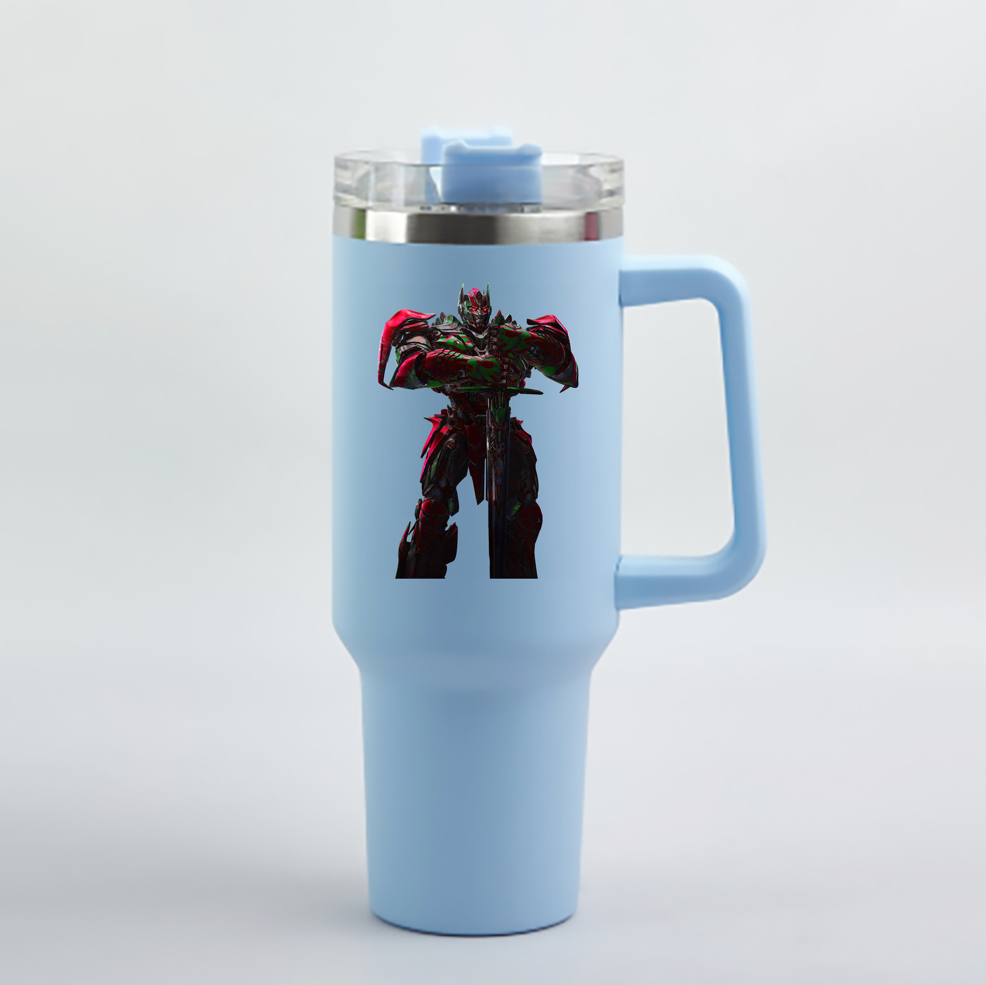 （画像用） Transformers トランスフォーマー 1200mL車用タンブラー - クリスタルステッカー（プラスチックストロー付き）