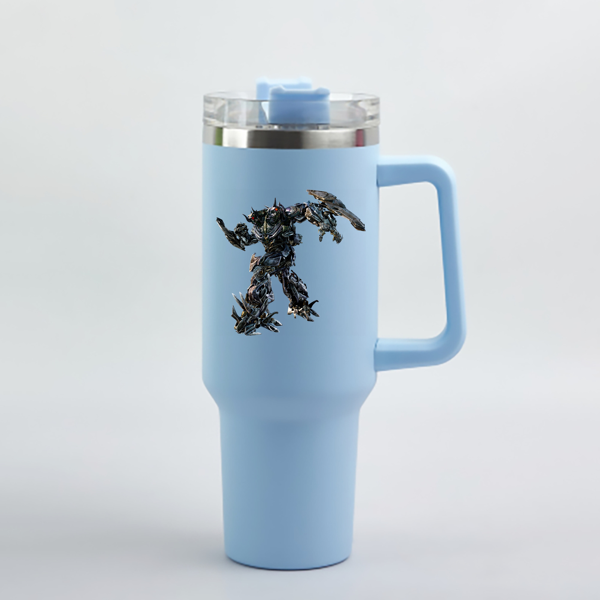 （画像用） Transformers トランスフォーマー 1200mL車用タンブラー - クリスタルステッカー（プラスチックストロー付き）