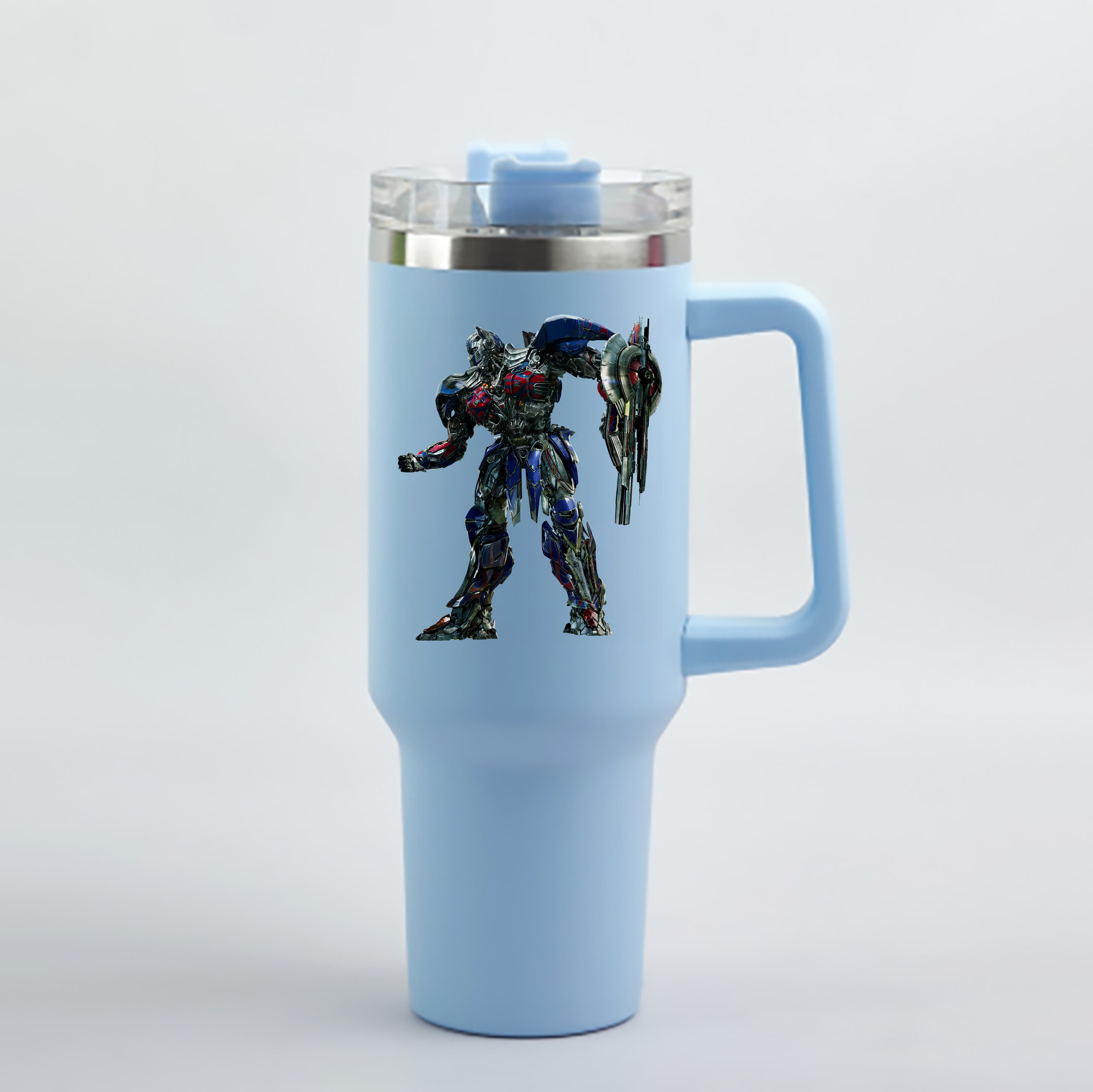 （画像用） Transformers トランスフォーマー 1200mL車用タンブラー - クリスタルステッカー（プラスチックストロー付き）