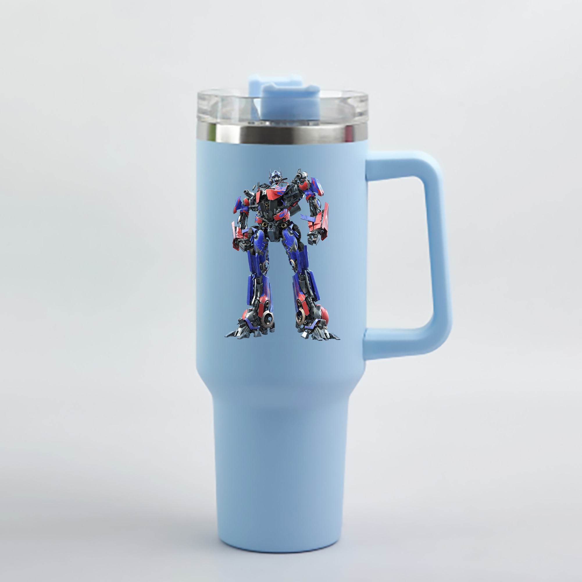 （画像用） Transformers トランスフォーマー 1200mL車用タンブラー - クリスタルステッカー（プラスチックストロー付き）