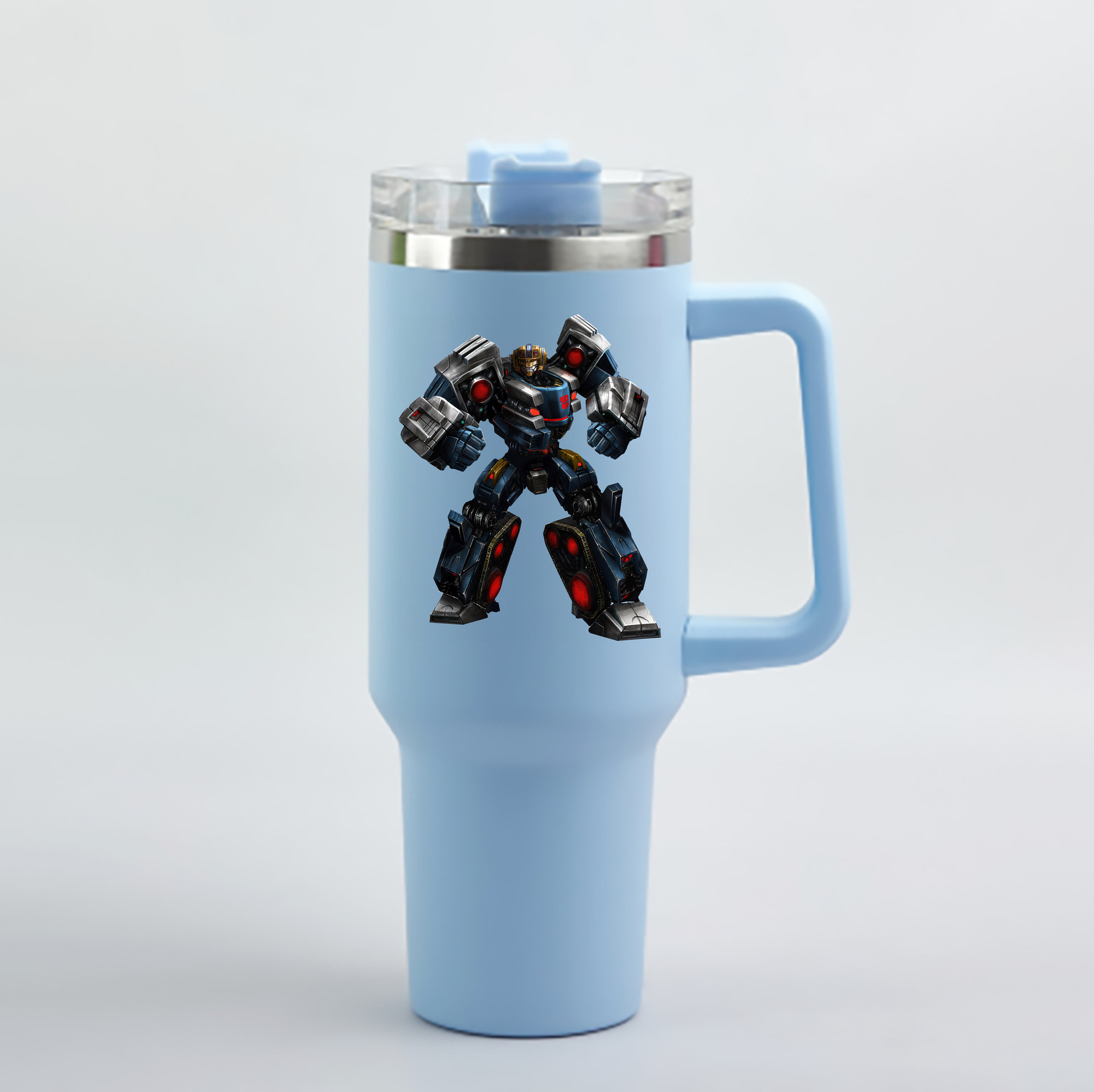 （画像用） Transformers トランスフォーマー 1200mL車用タンブラー - クリスタルステッカー（プラスチックストロー付き）