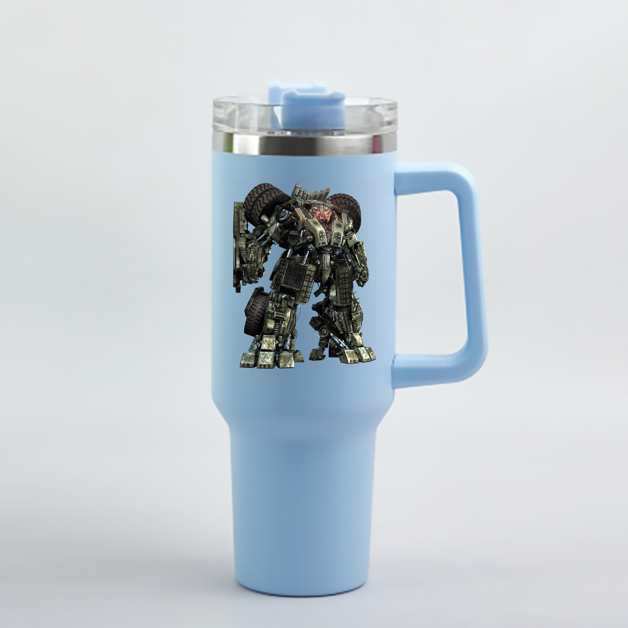 （画像用） Transformers トランスフォーマー 1200mL車用タンブラー - クリスタルステッカー（プラスチックストロー付き）