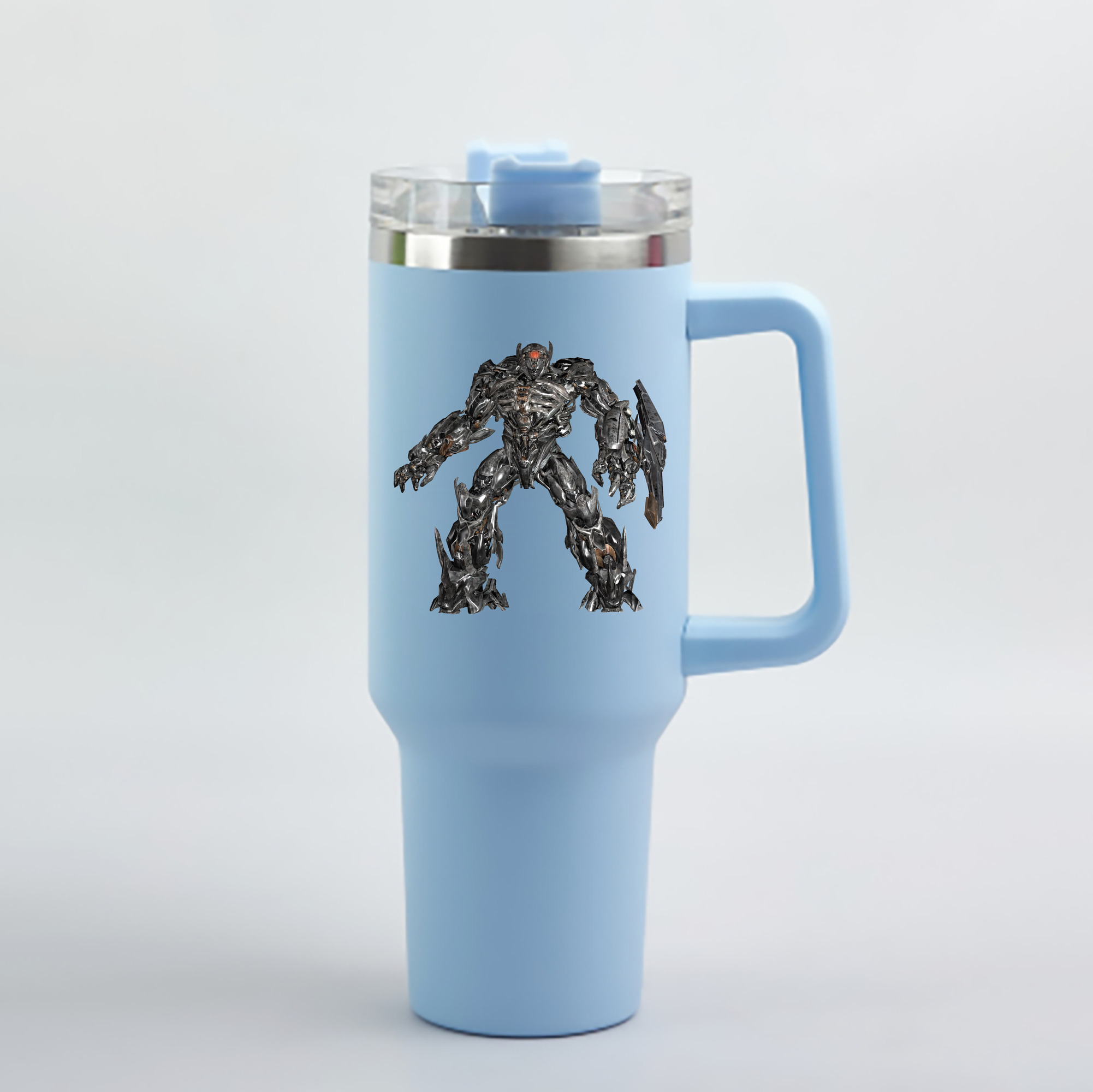 （画像用） Transformers トランスフォーマー 1200mL車用タンブラー - クリスタルステッカー（プラスチックストロー付き）
