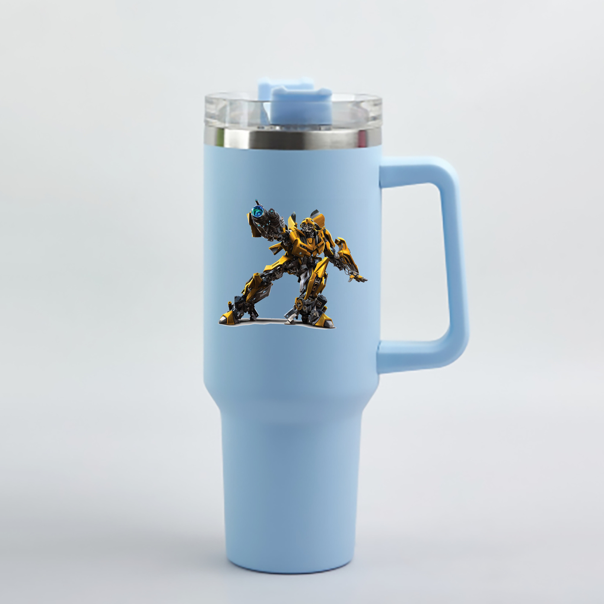 （画像用） Transformers トランスフォーマー 1200mL車用タンブラー - クリスタルステッカー（プラスチックストロー付き）