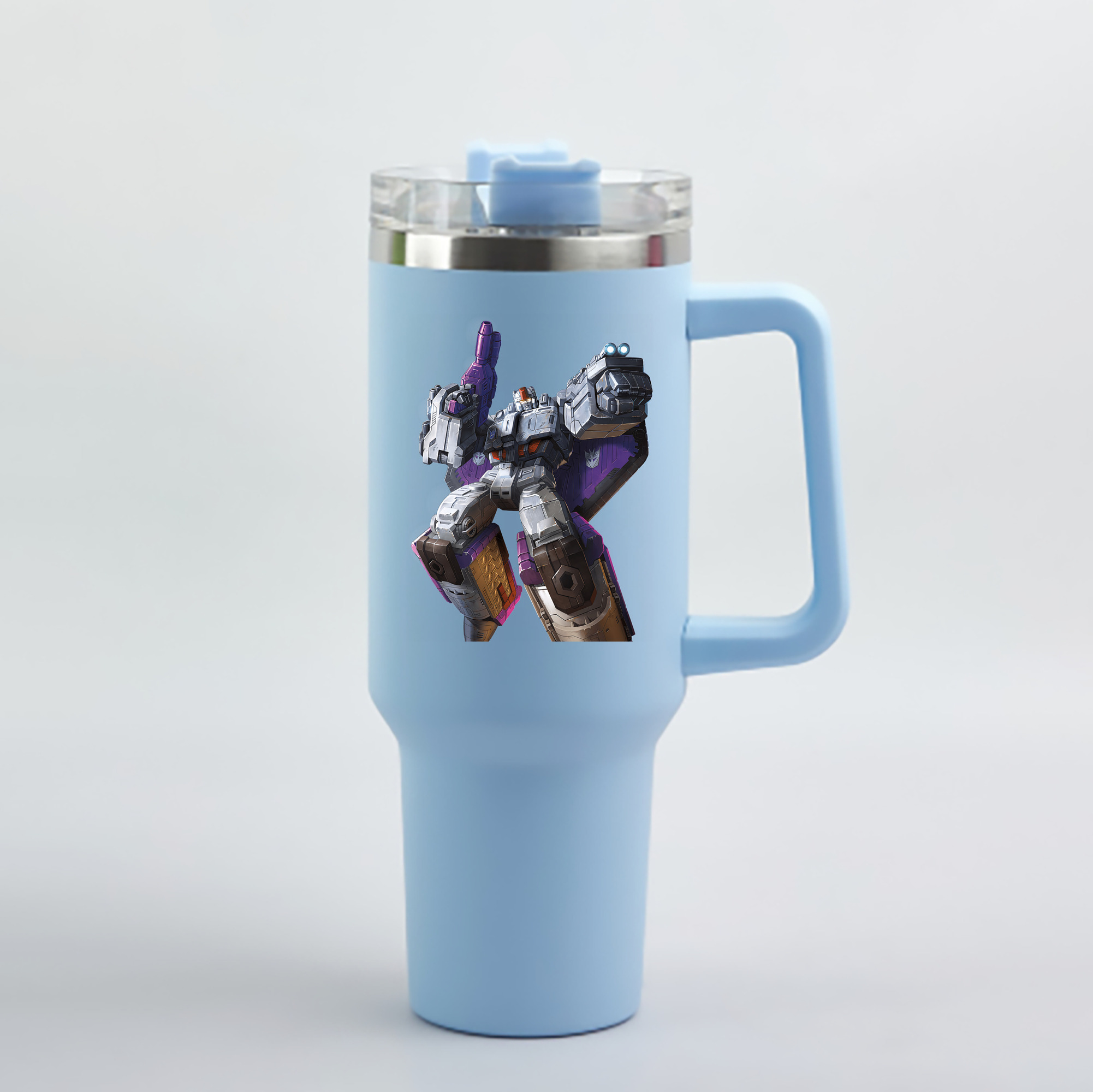 （画像用） Transformers トランスフォーマー 1200mL車用タンブラー - クリスタルステッカー（プラスチックストロー付き）
