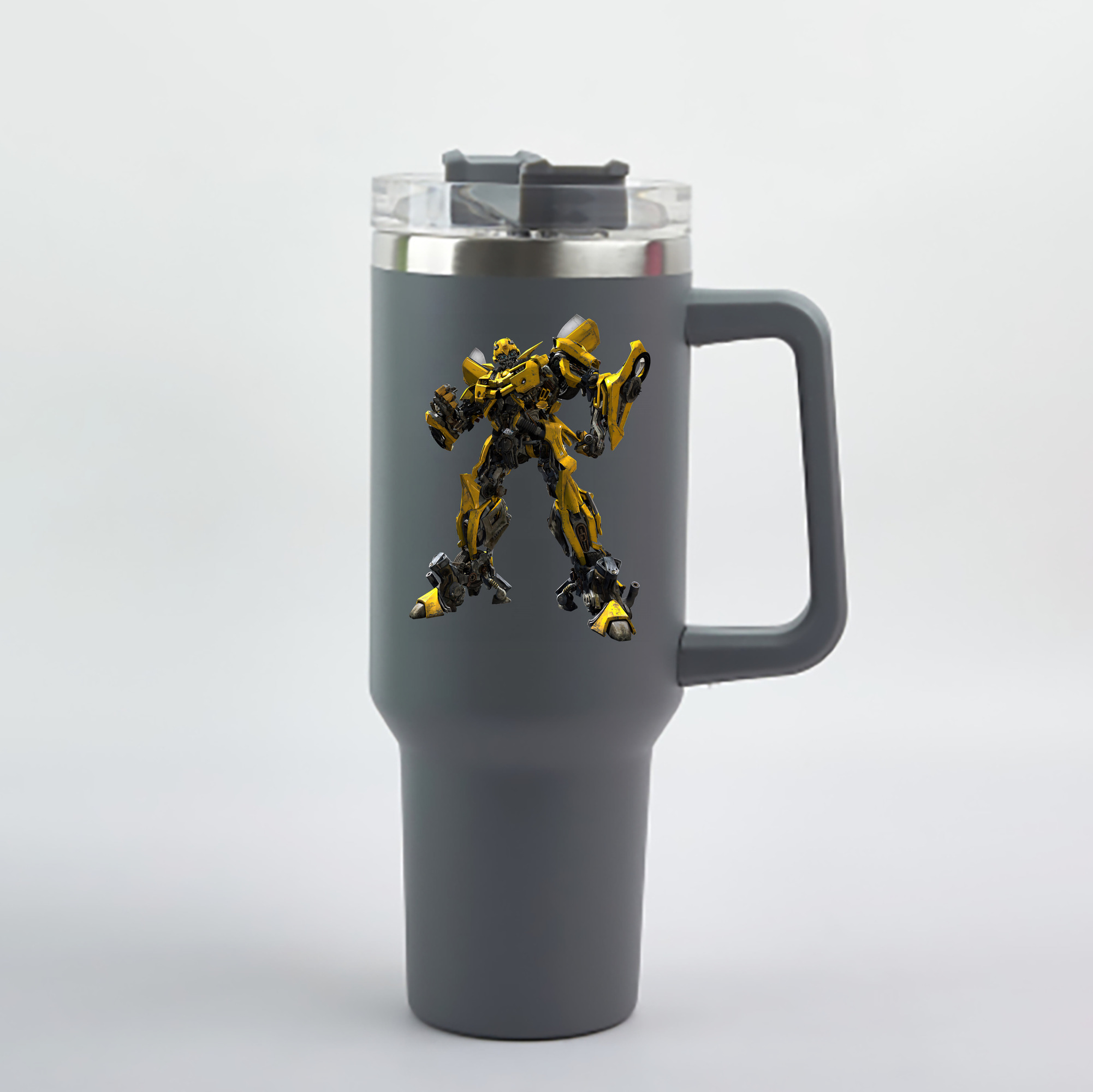 （画像用） Transformers トランスフォーマー 1200mL車用タンブラー - クリスタルステッカー（プラスチックストロー付き）