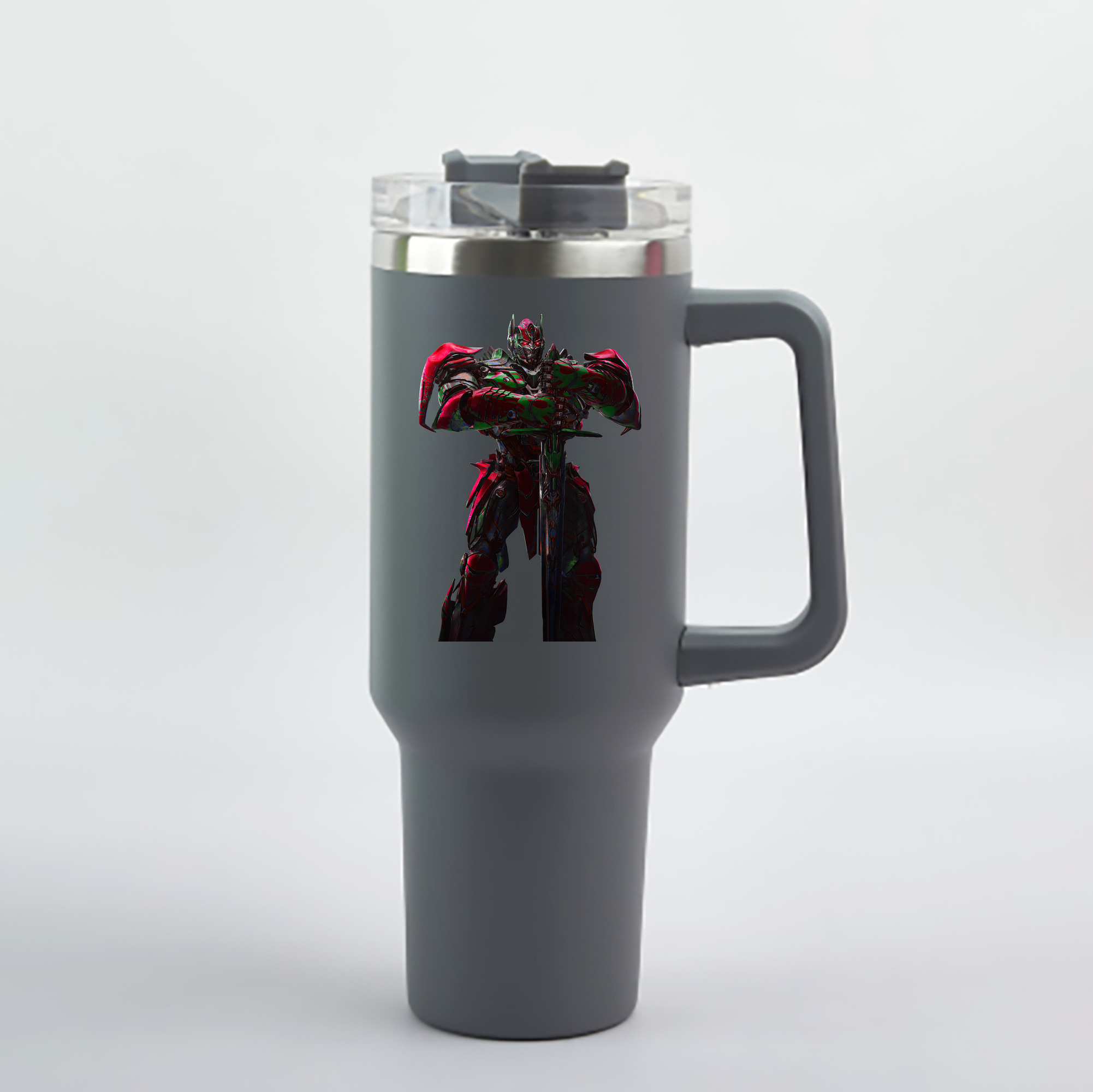 （画像用） Transformers トランスフォーマー 1200mL車用タンブラー - クリスタルステッカー（プラスチックストロー付き）