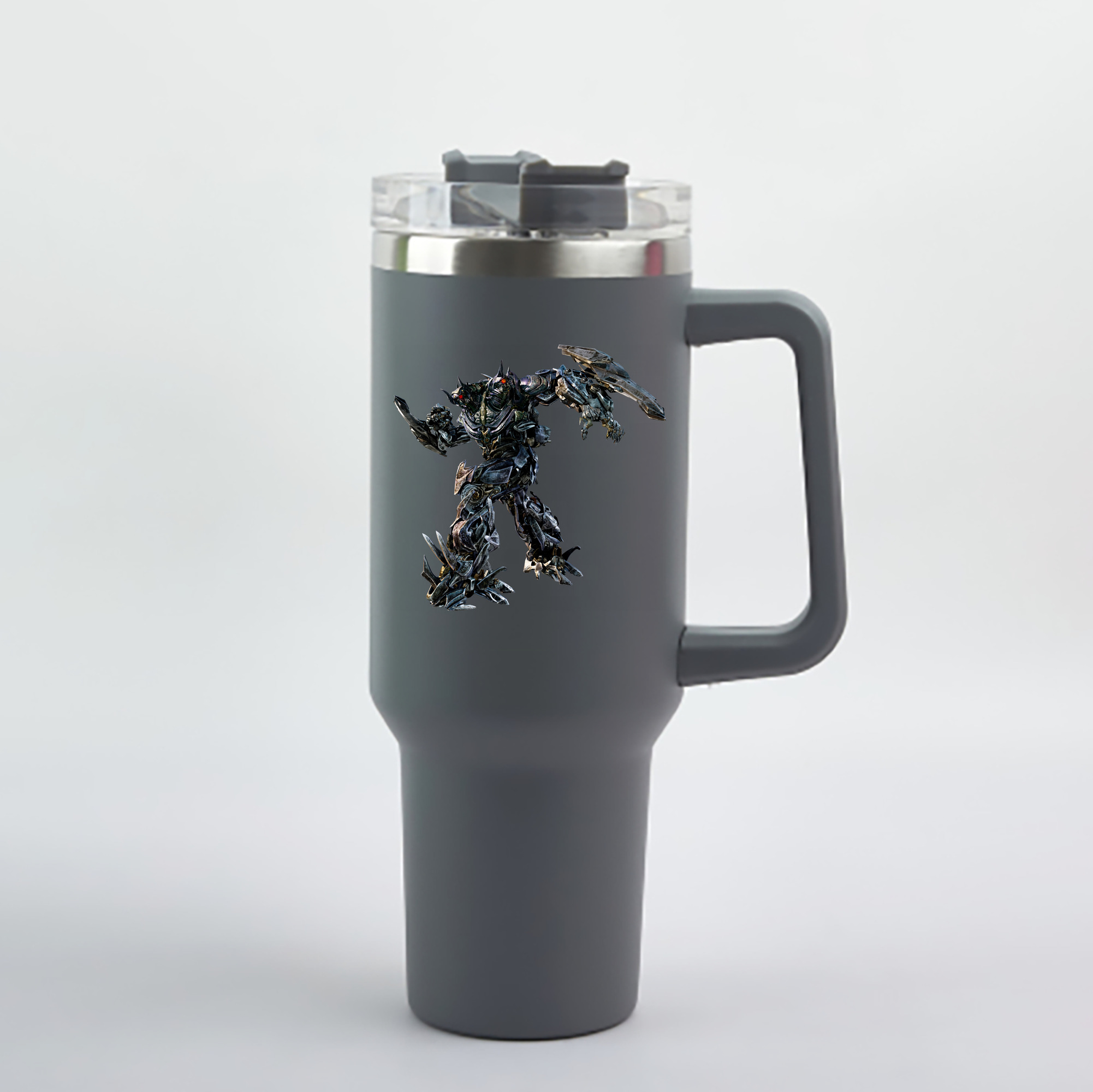 （画像用） Transformers トランスフォーマー 1200mL車用タンブラー - クリスタルステッカー（プラスチックストロー付き）