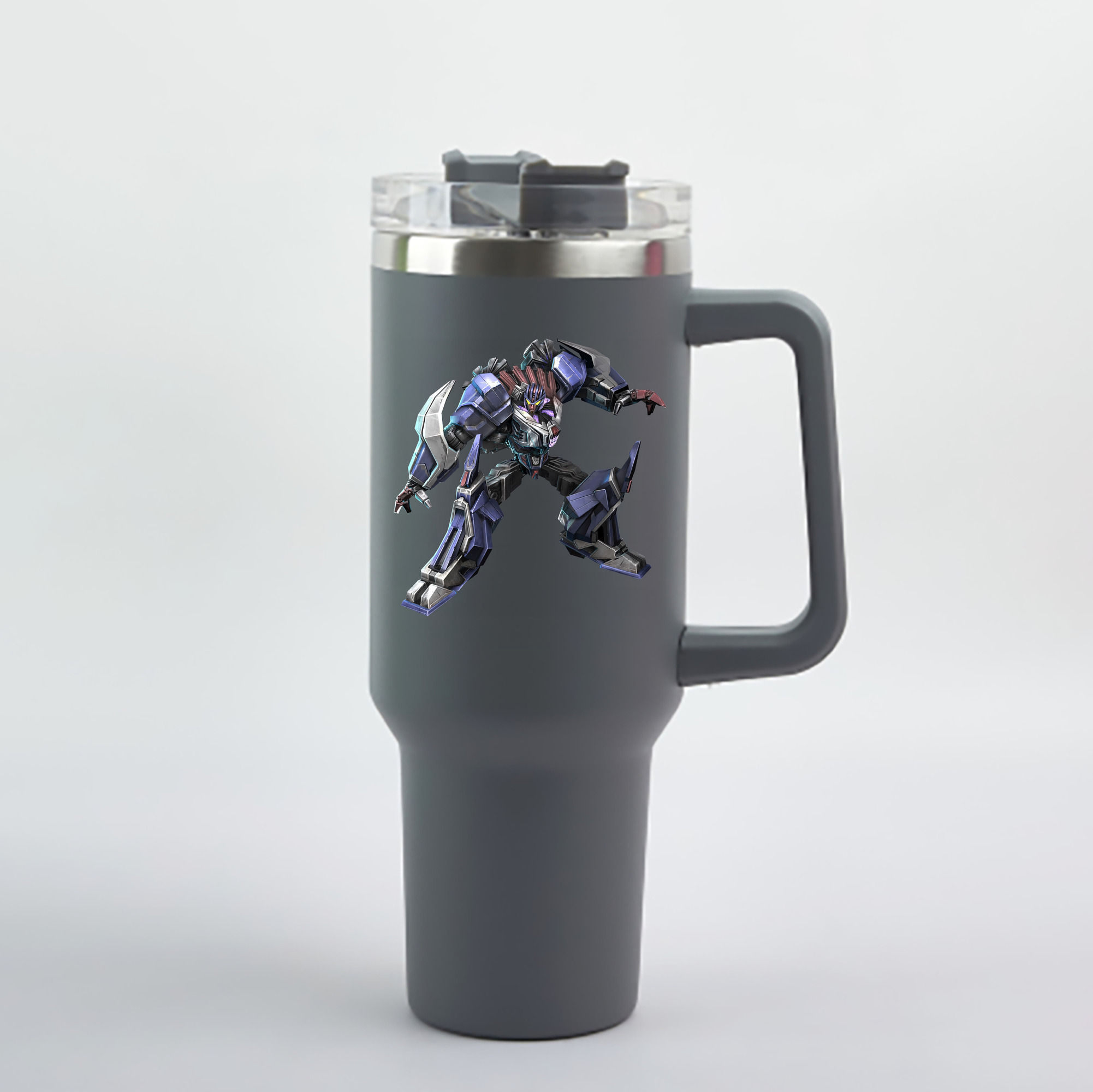（画像用） Transformers トランスフォーマー 1200mL車用タンブラー - クリスタルステッカー（プラスチックストロー付き）