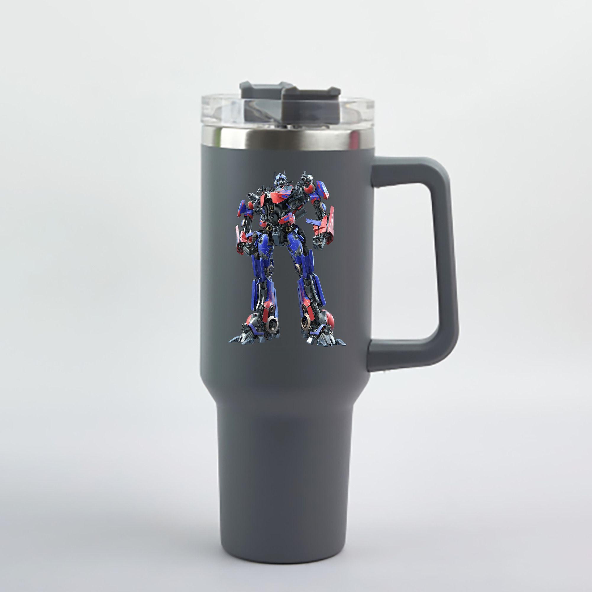 （画像用） Transformers トランスフォーマー 1200mL車用タンブラー - クリスタルステッカー（プラスチックストロー付き）