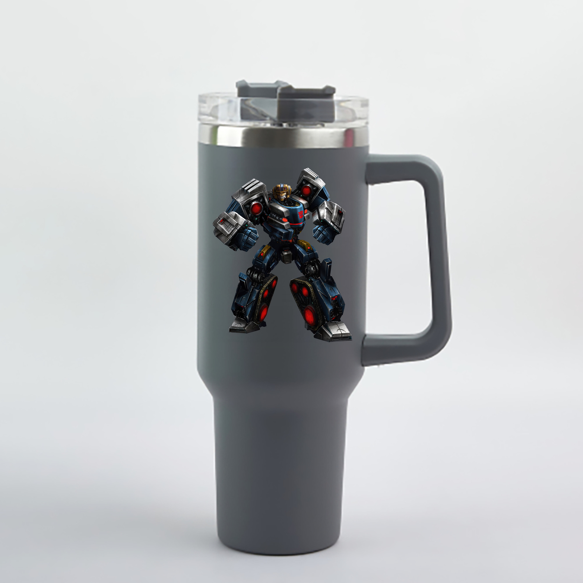 （画像用） Transformers トランスフォーマー 1200mL車用タンブラー - クリスタルステッカー（プラスチックストロー付き）