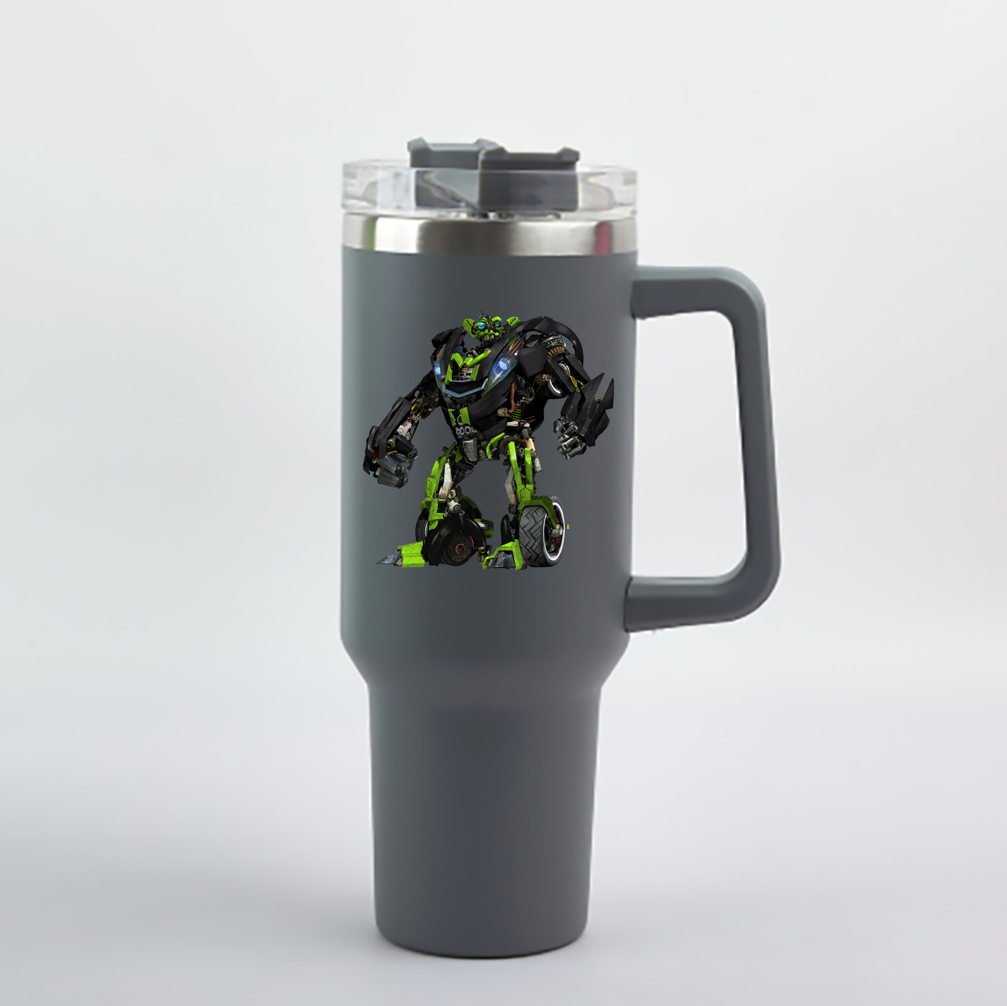 （画像用） Transformers トランスフォーマー 1200mL車用タンブラー - クリスタルステッカー（プラスチックストロー付き）