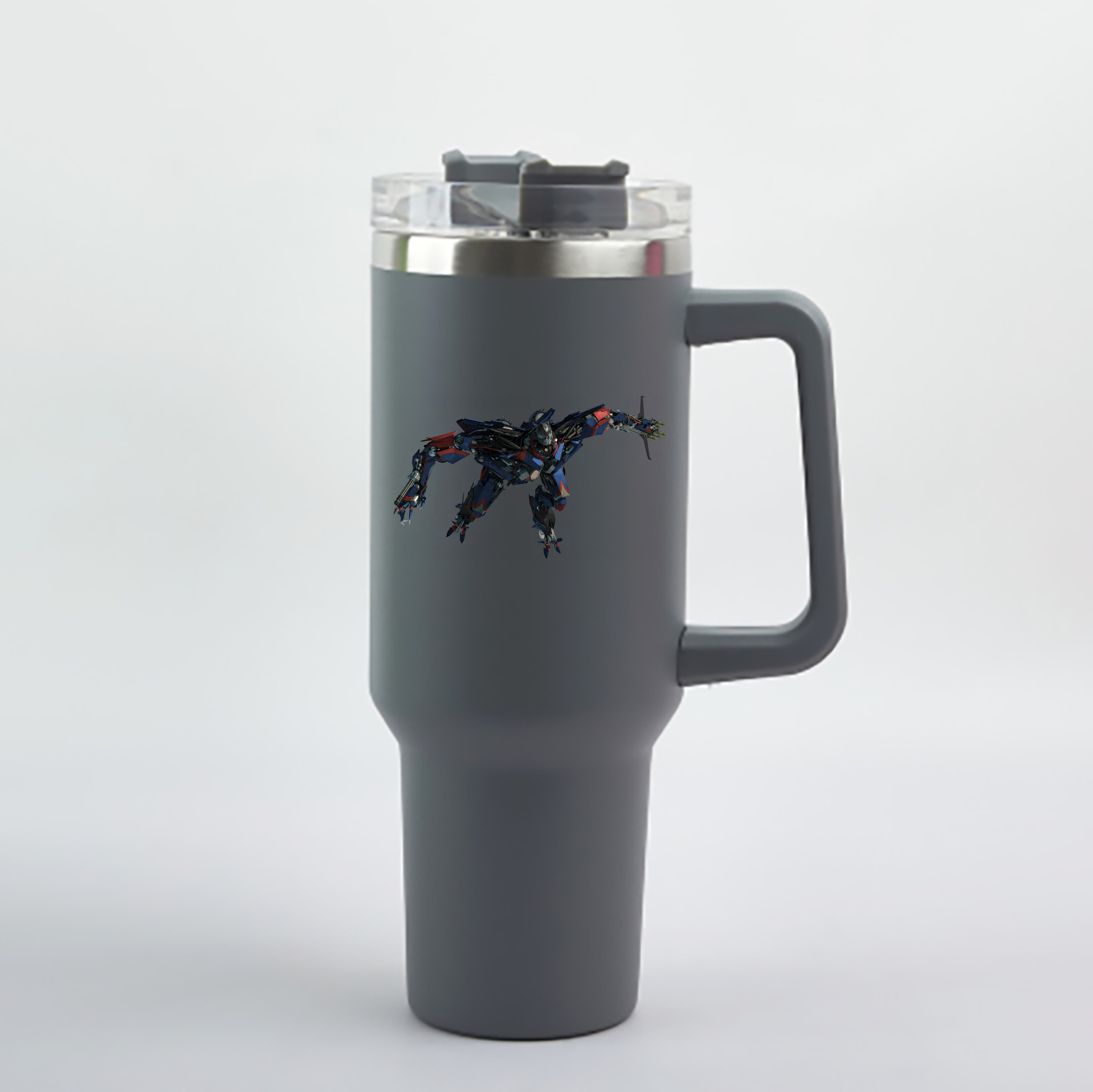 （画像用） Transformers トランスフォーマー 1200mL車用タンブラー - クリスタルステッカー（プラスチックストロー付き）