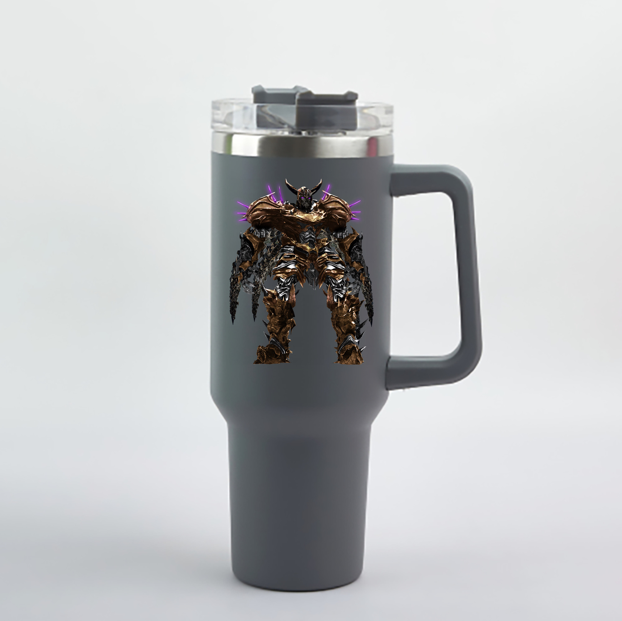 （画像用） Transformers トランスフォーマー 1200mL車用タンブラー - クリスタルステッカー（プラスチックストロー付き）
