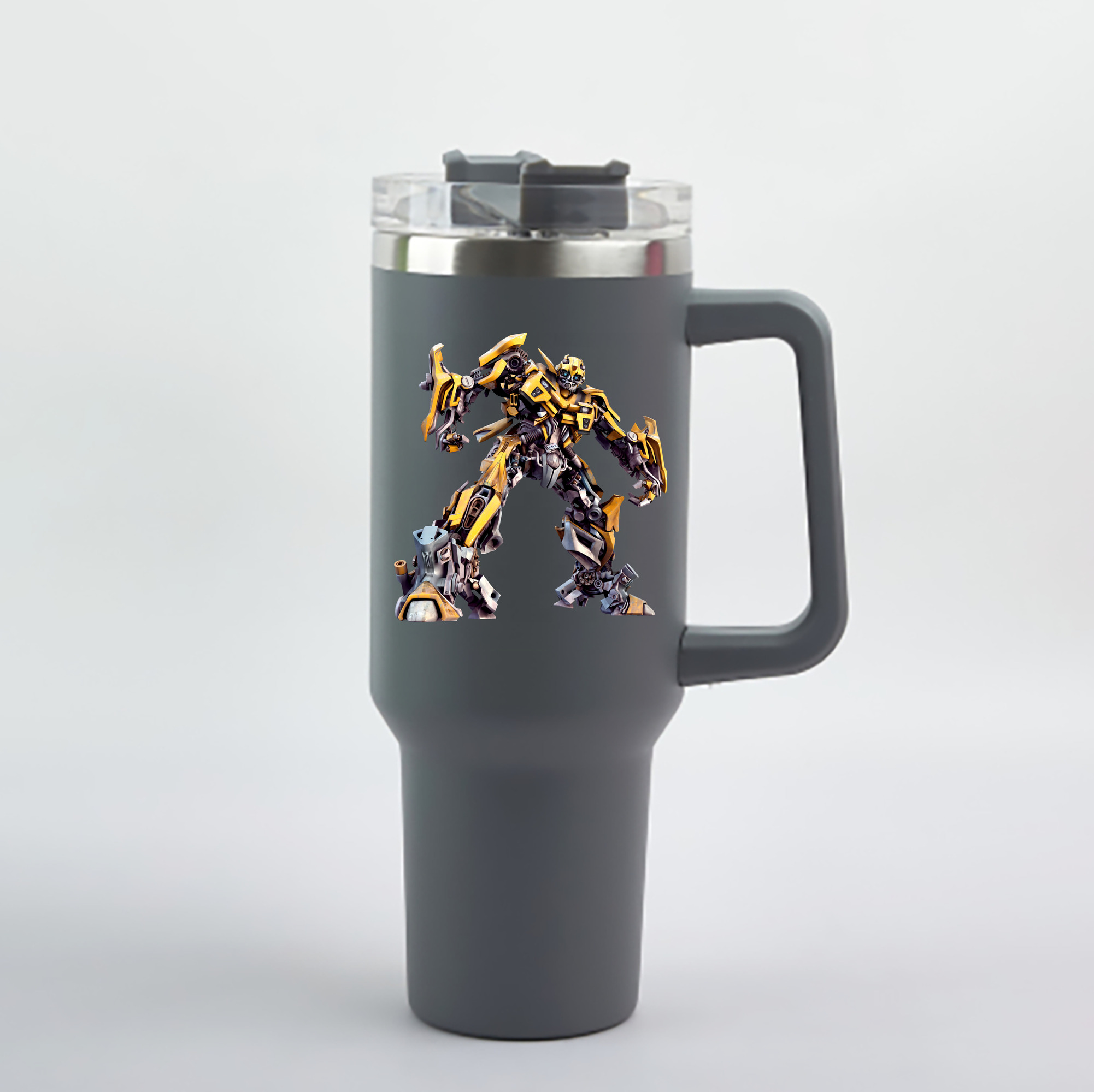 （画像用） Transformers トランスフォーマー 1200mL車用タンブラー - クリスタルステッカー（プラスチックストロー付き）