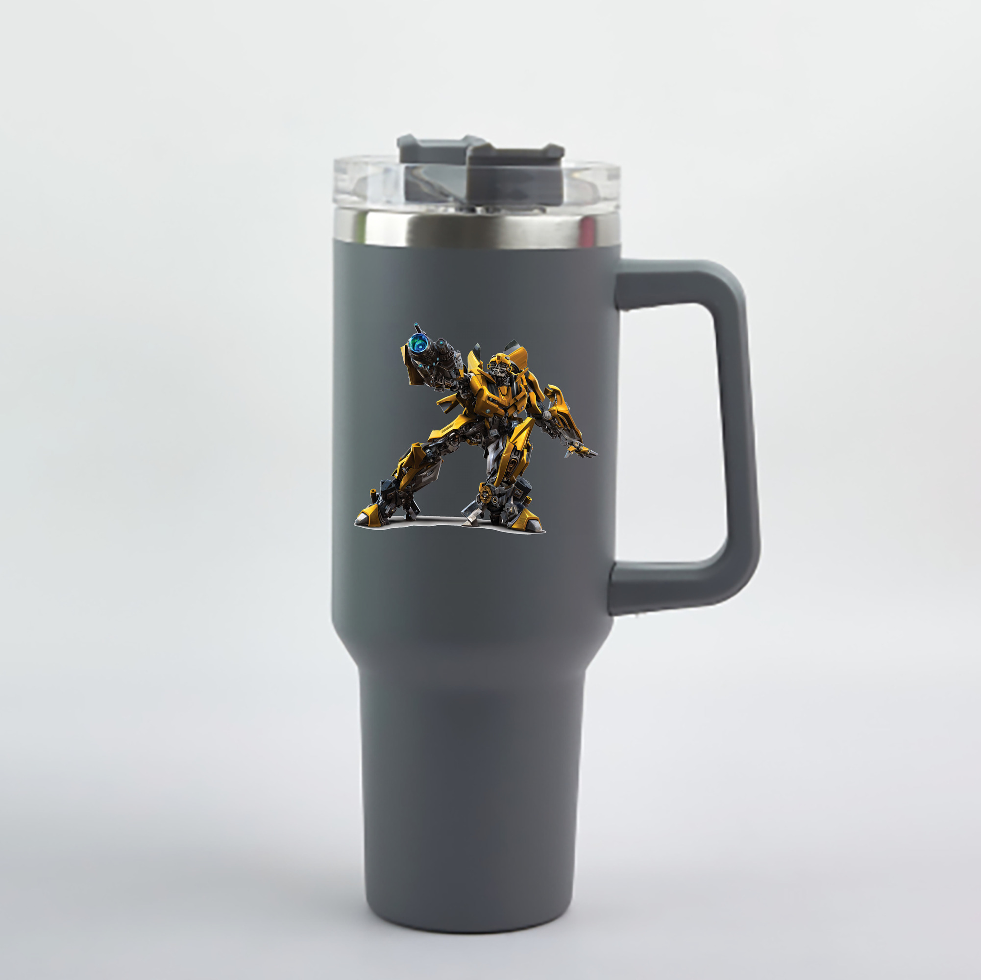 （画像用） Transformers トランスフォーマー 1200mL車用タンブラー - クリスタルステッカー（プラスチックストロー付き）