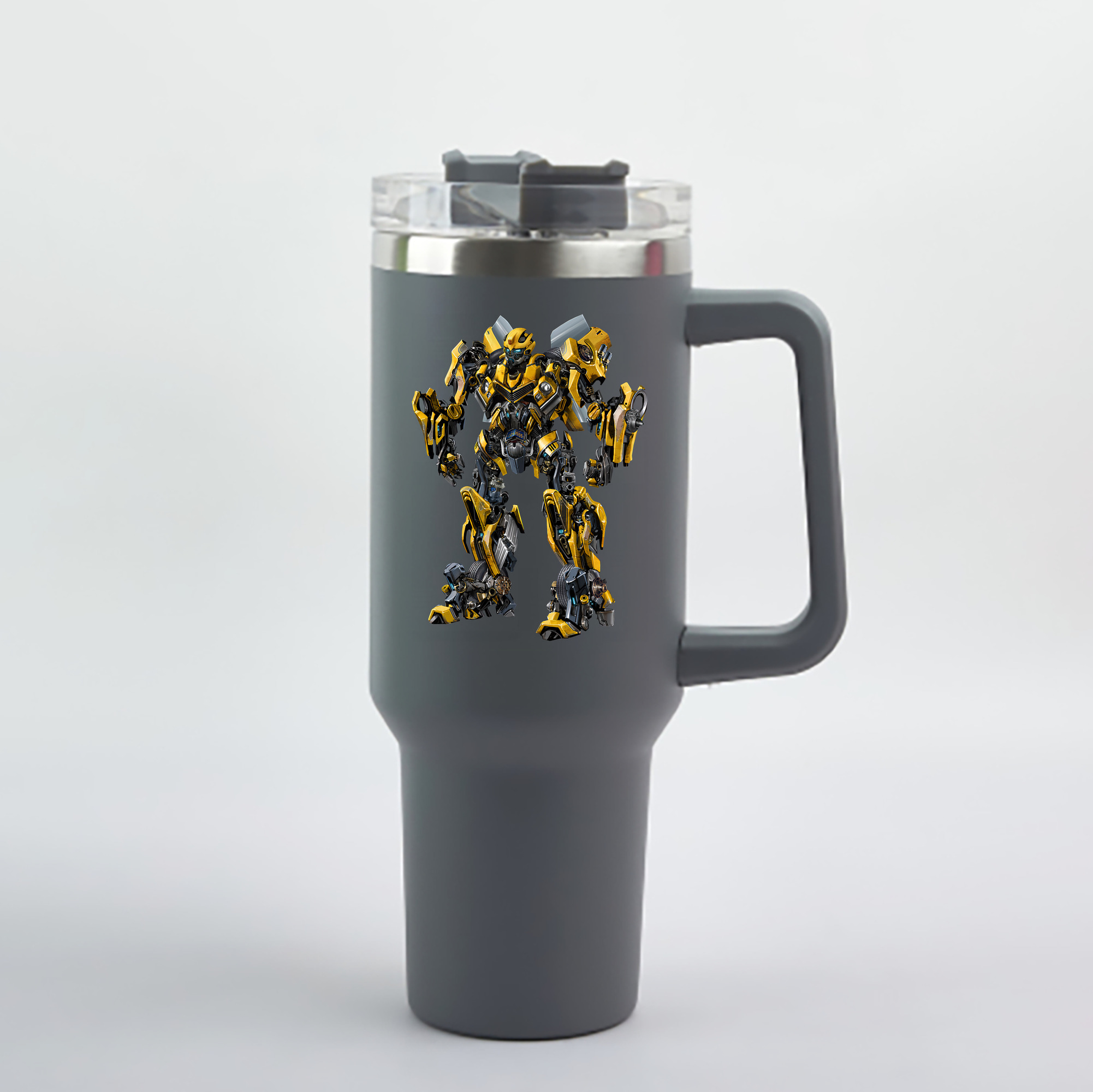 （画像用） Transformers トランスフォーマー 1200mL車用タンブラー - クリスタルステッカー（プラスチックストロー付き）