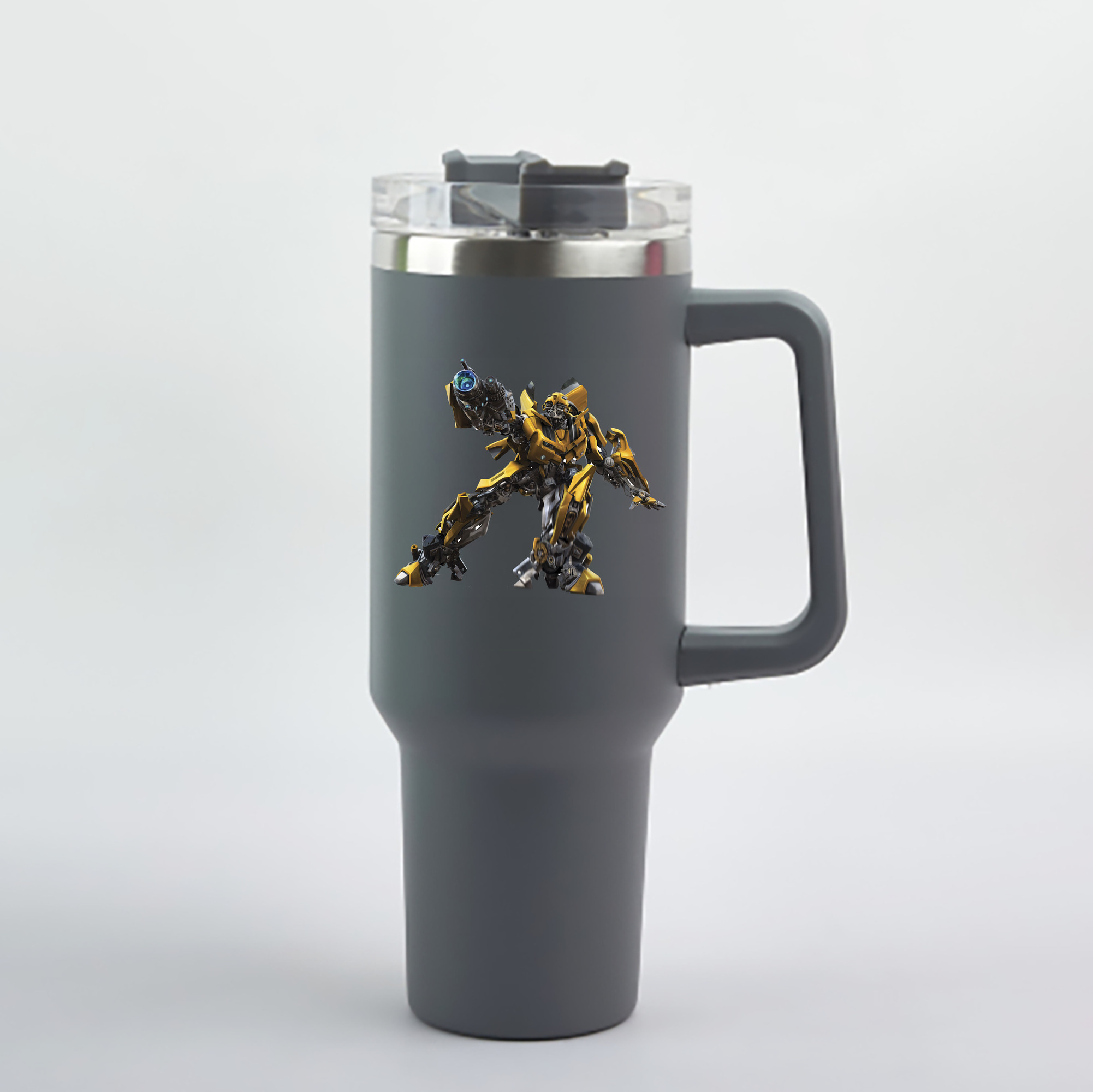（画像用） Transformers トランスフォーマー 1200mL車用タンブラー - クリスタルステッカー（プラスチックストロー付き）