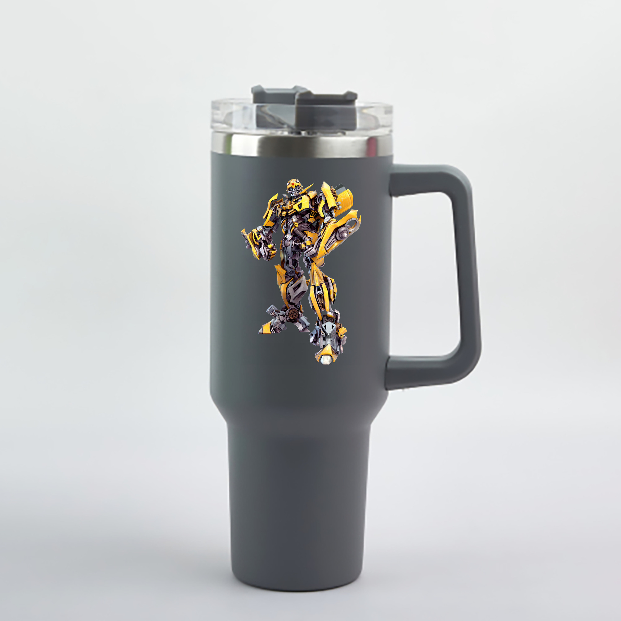 （画像用） Transformers トランスフォーマー 1200mL車用タンブラー - クリスタルステッカー（プラスチックストロー付き）