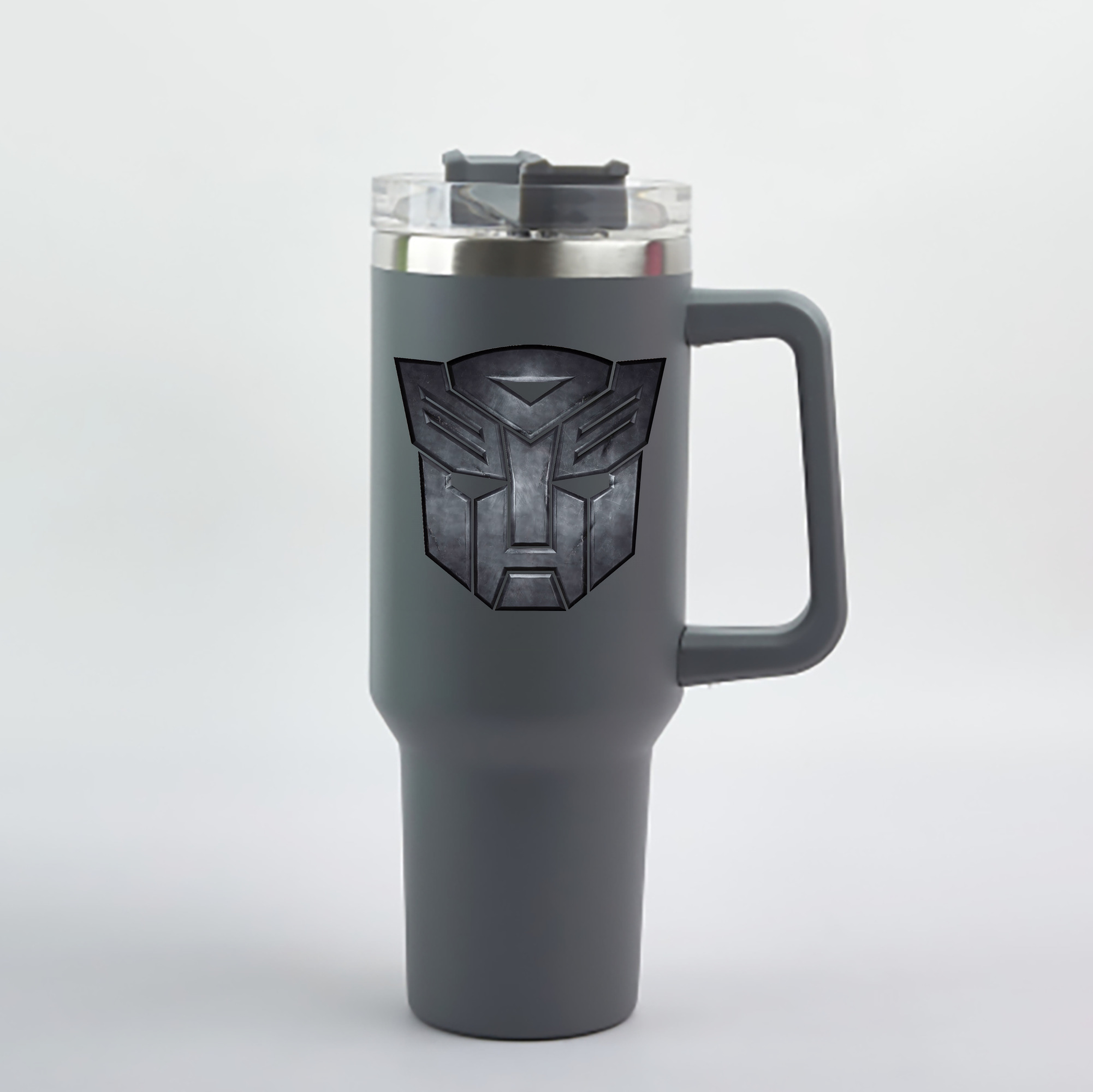 （画像用） Transformers トランスフォーマー 1200mL車用タンブラー - クリスタルステッカー（プラスチックストロー付き）