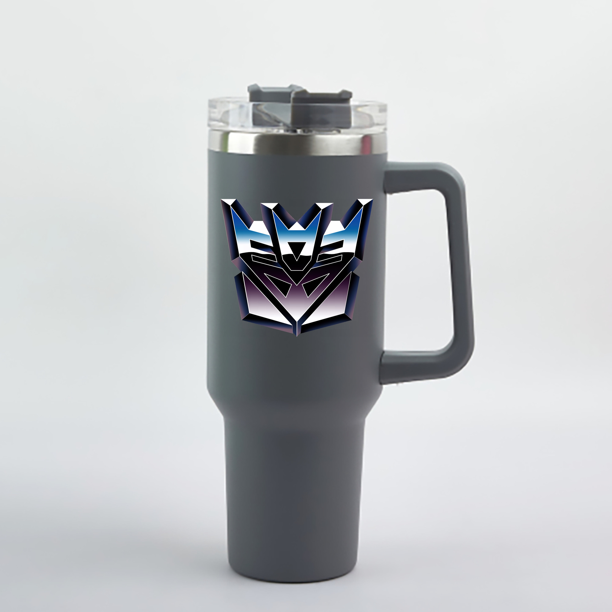 （画像用） Transformers トランスフォーマー 1200mL車用タンブラー - クリスタルステッカー（プラスチックストロー付き）
